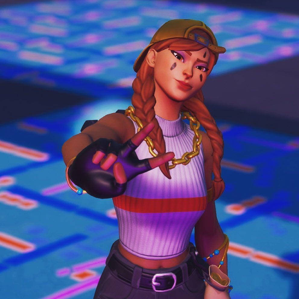 Fondo de perfil de Fortnite con Aura y señal de paz Fondos de pantalla