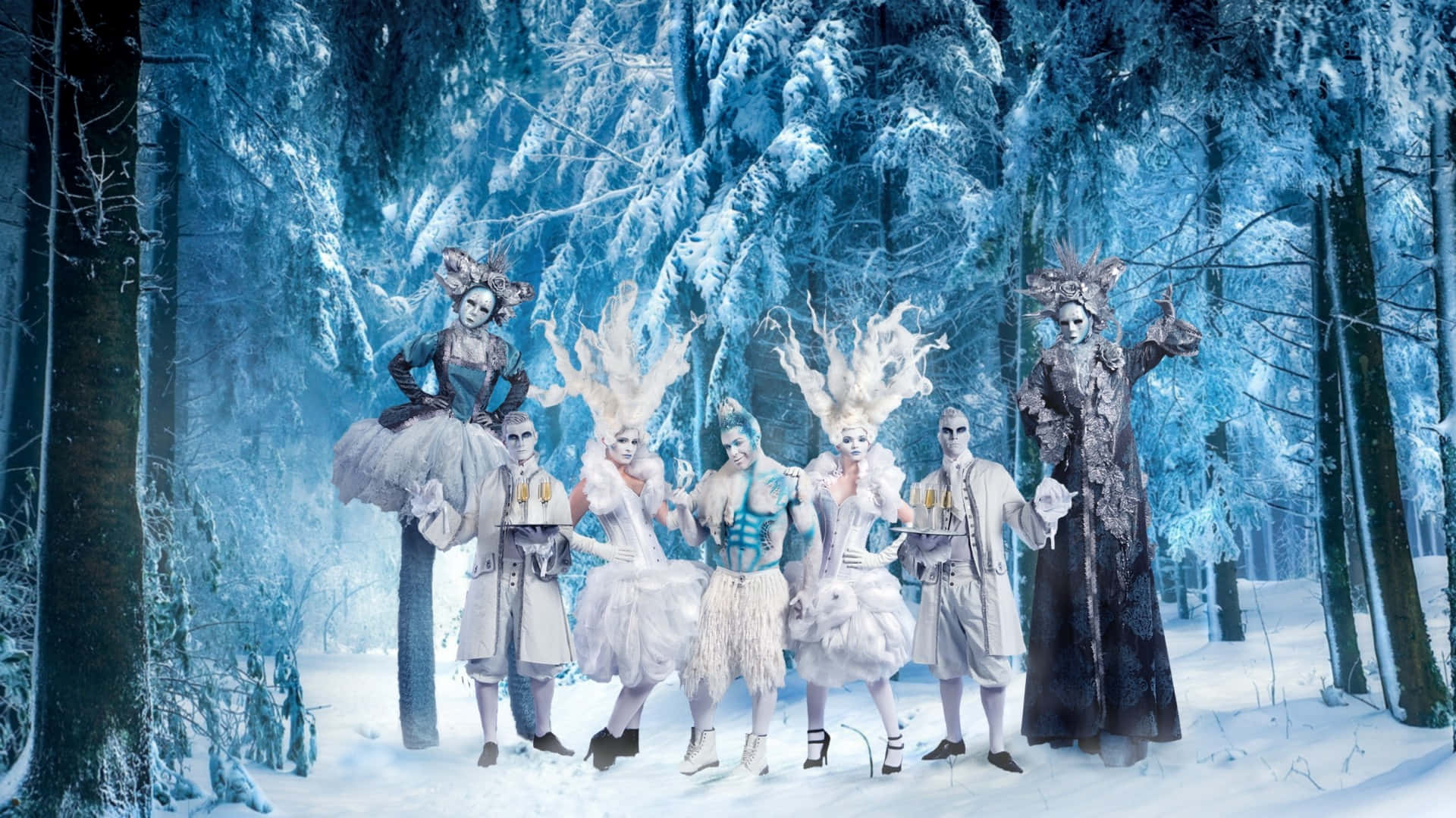 Fondo de Personajes del País de las Maravillas Invernal Fondos de pantalla