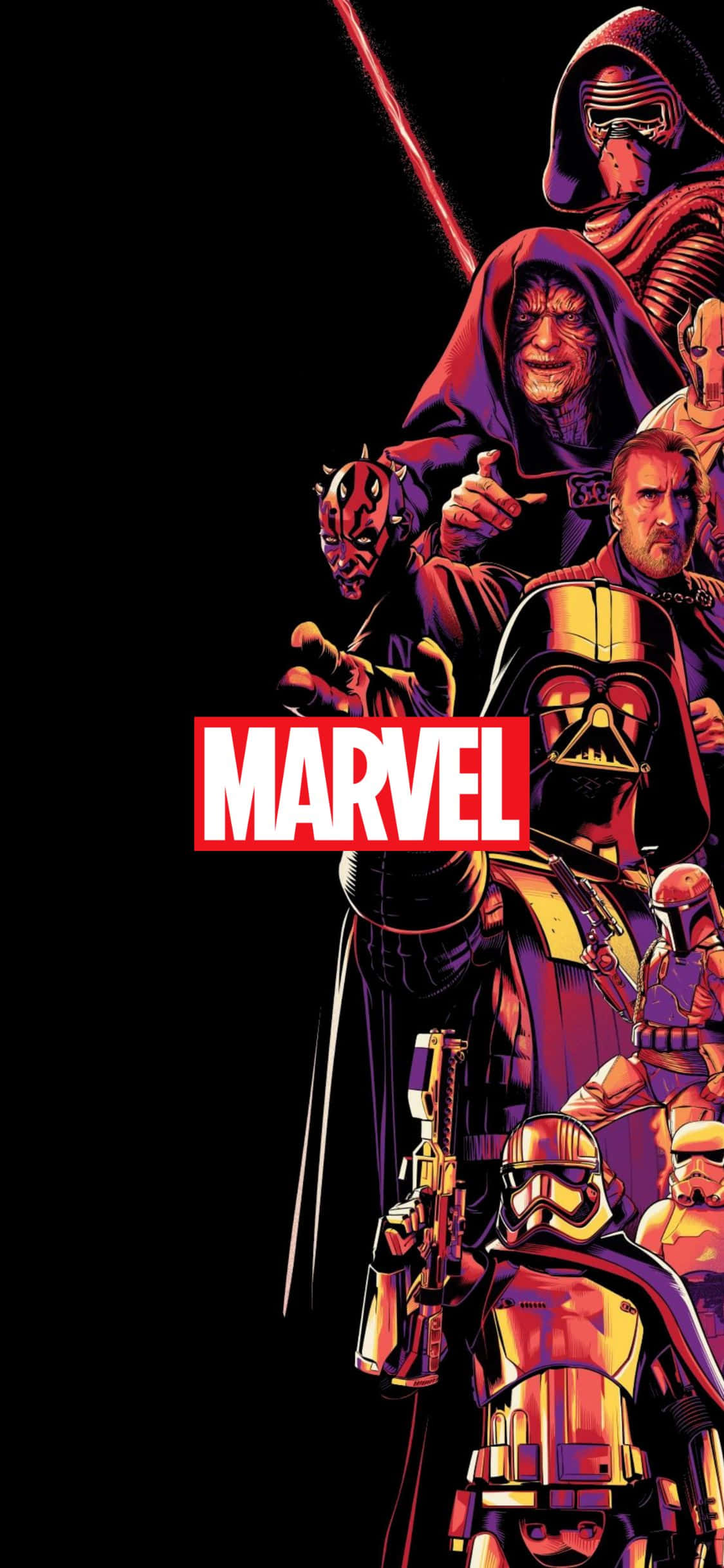 Fondo de Personajes de Star Wars Marvel para iPhone XS Fondos de pantalla