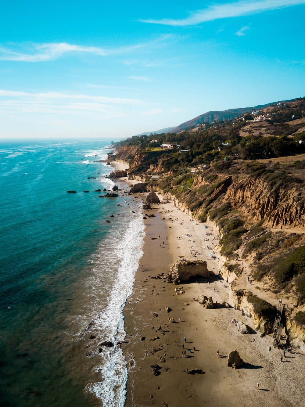 Fondo de Playa Estatal El Matador con Cordillera para Android Malibu Fondos de pantalla