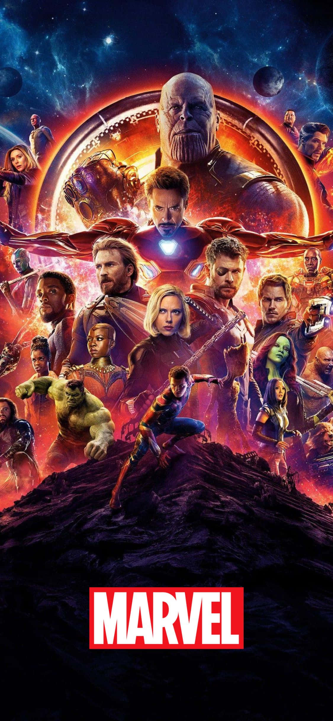 Fondo de Póster de Avengers: Infinity War para iPhone XS Marvel Fondos de pantalla