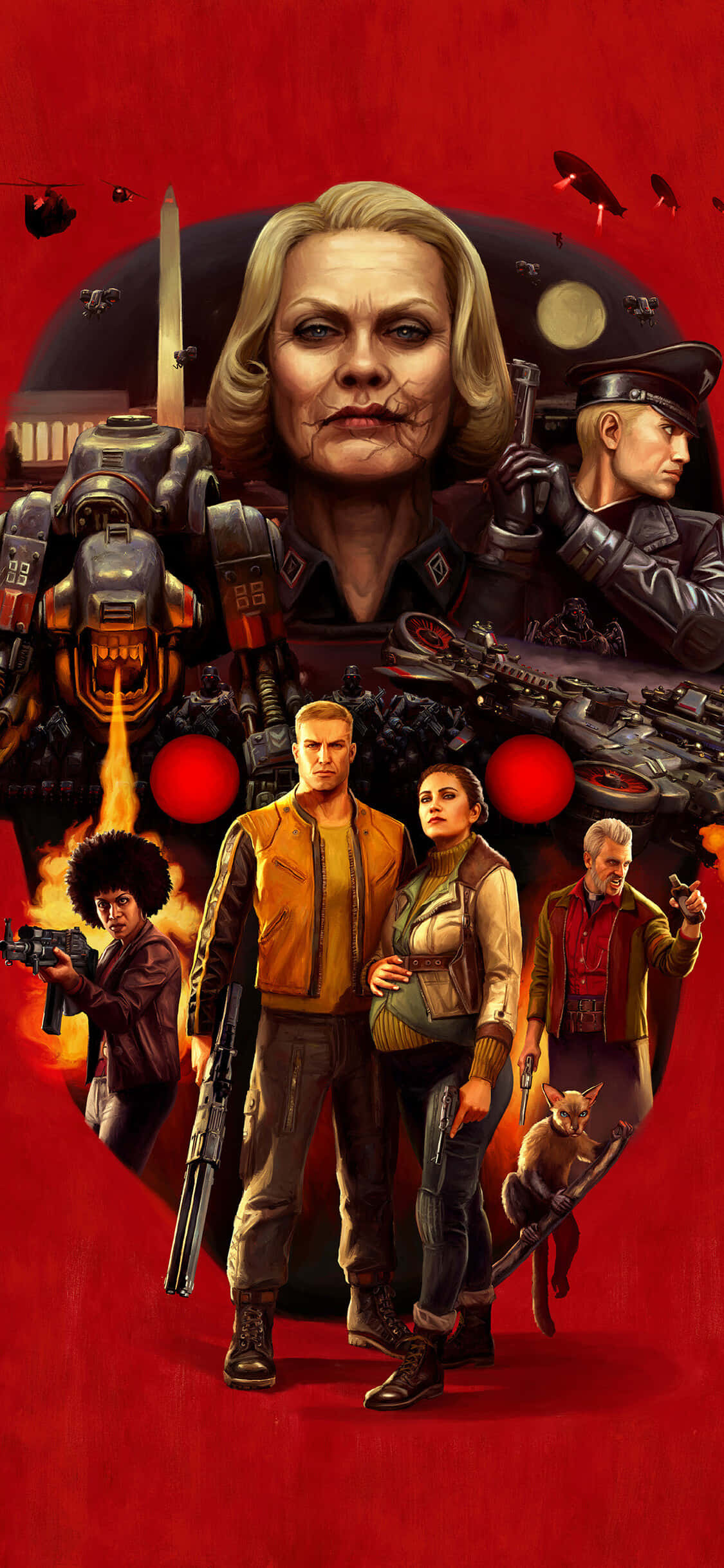 Fondo de Póster de Wolfenstein II para iPhone Xs Fondos de pantalla