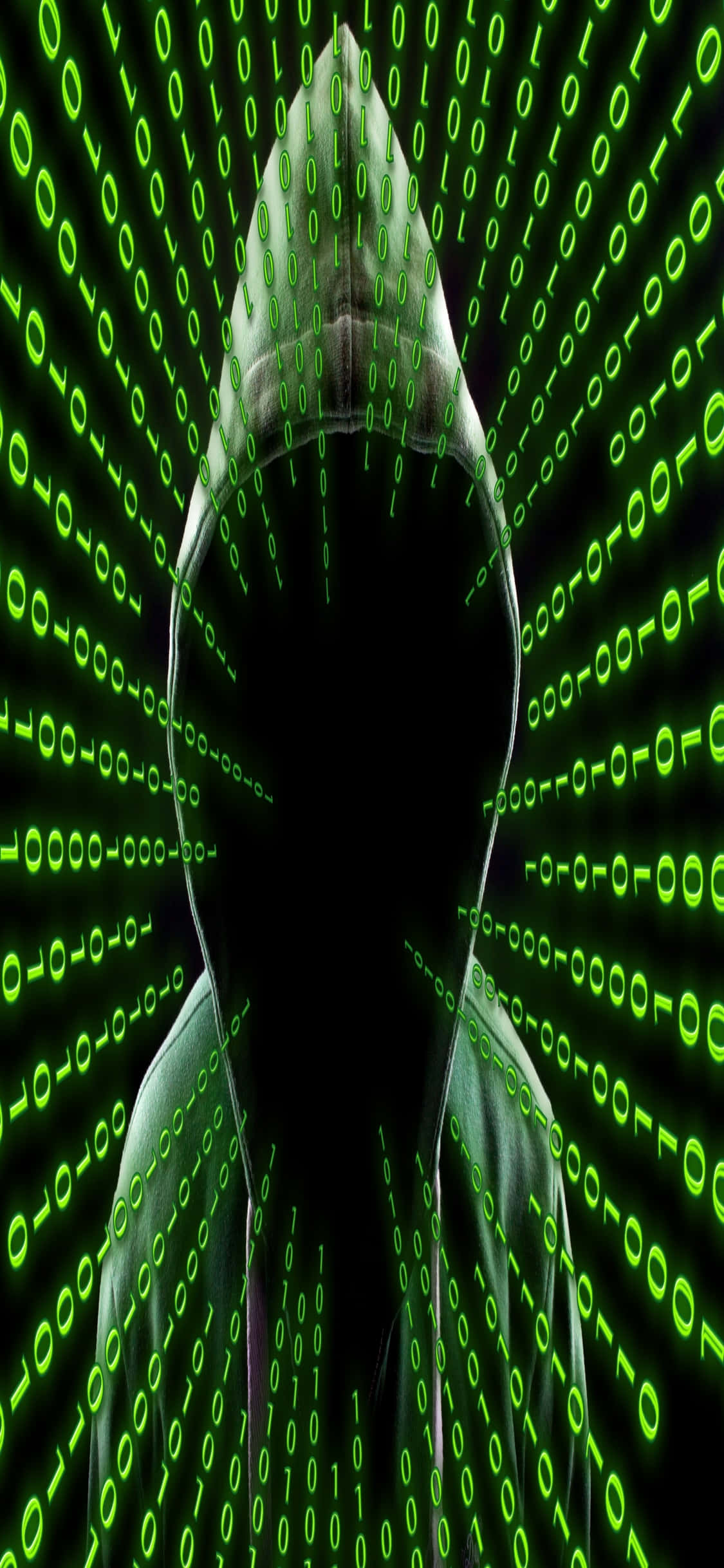 Fondo de programación iPhone Xs Hacker con Capucha Fondos de pantalla