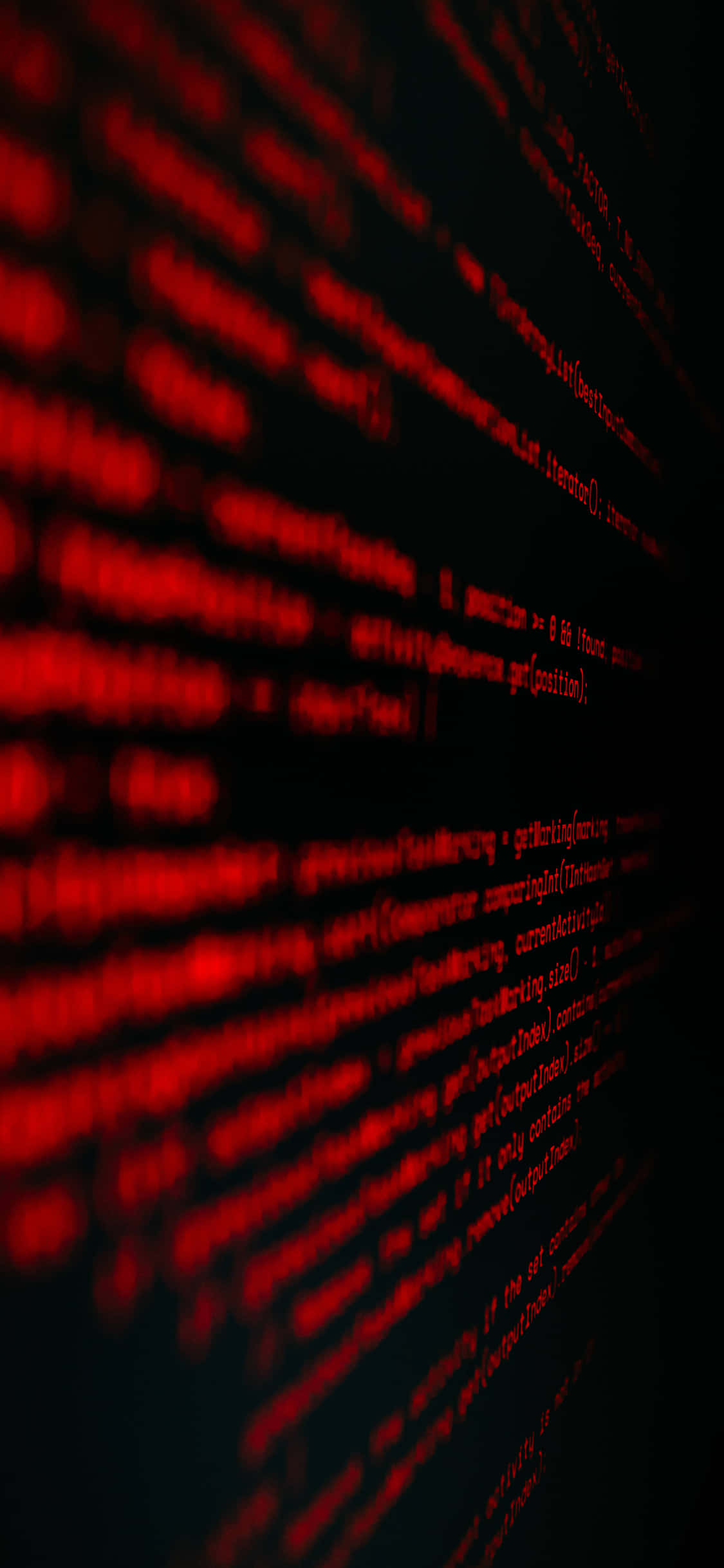 Fondo de programación iPhone XS Codificación roja Fondos de pantalla