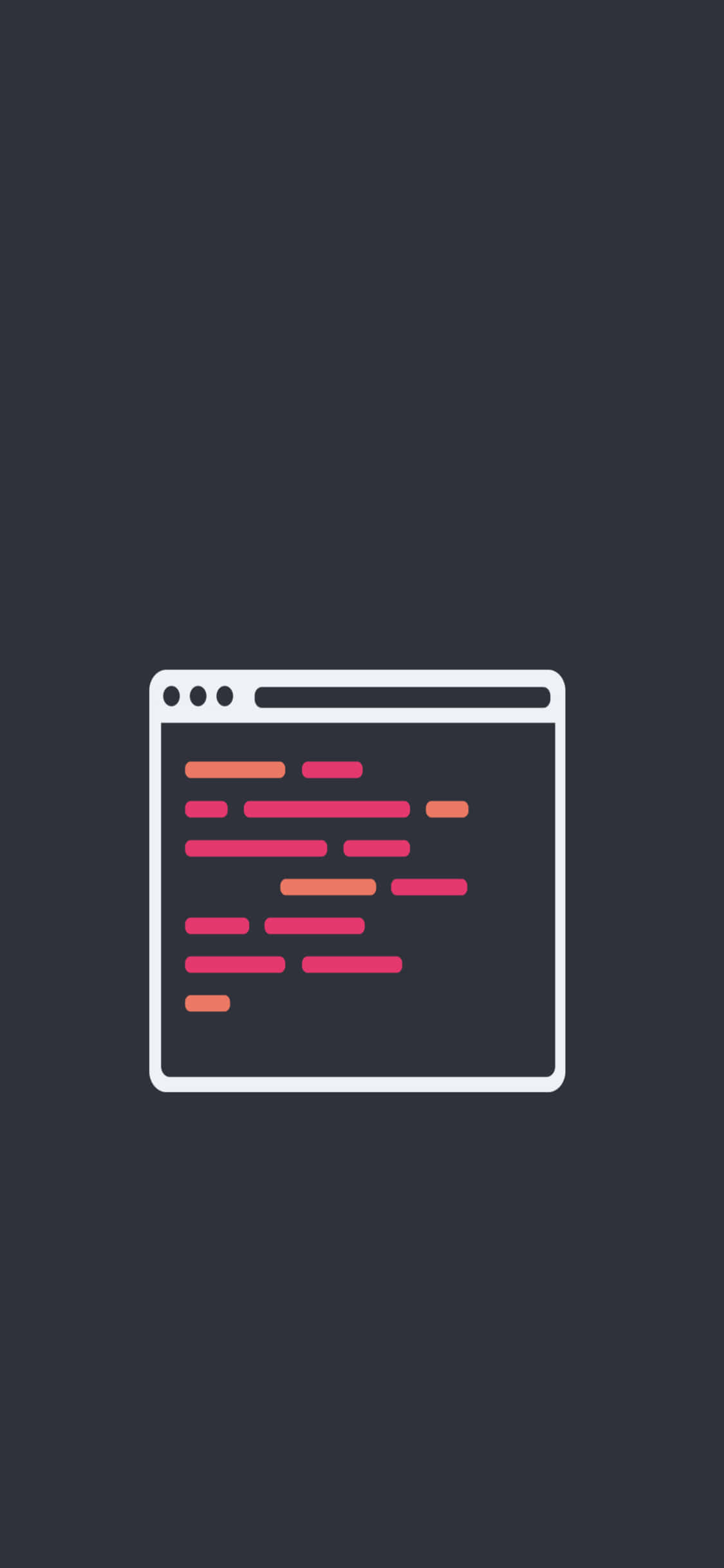 Fondo de Programación iPhone Xs con Código Dash Minimalista Fondos de pantalla