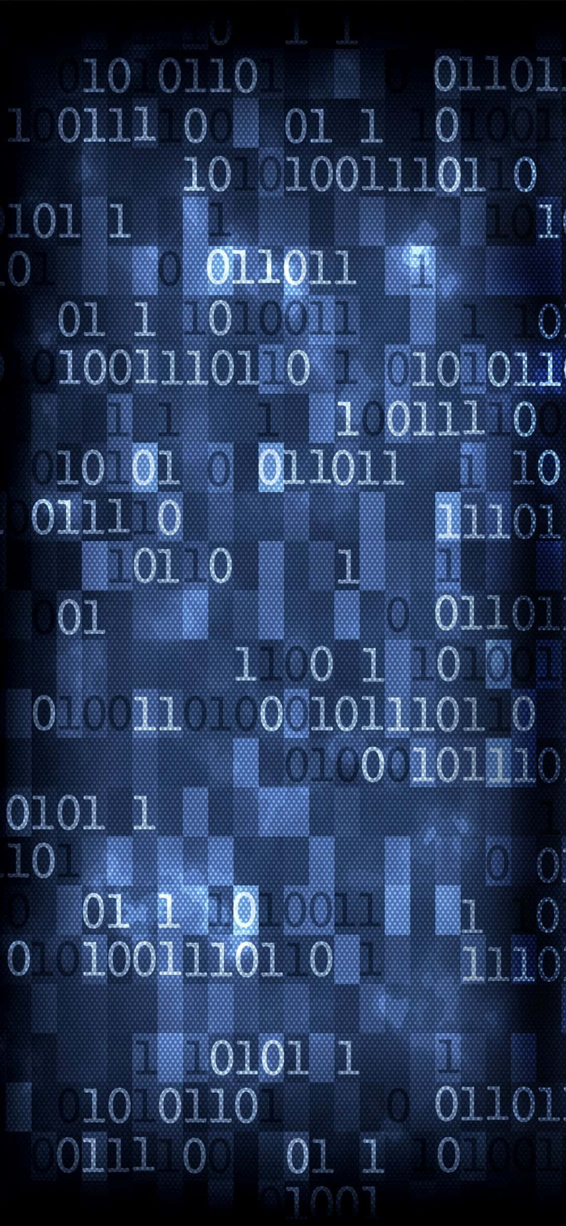 Fondo de Programación para iPhone Xs: Código Binario Azul Fondos de pantalla
