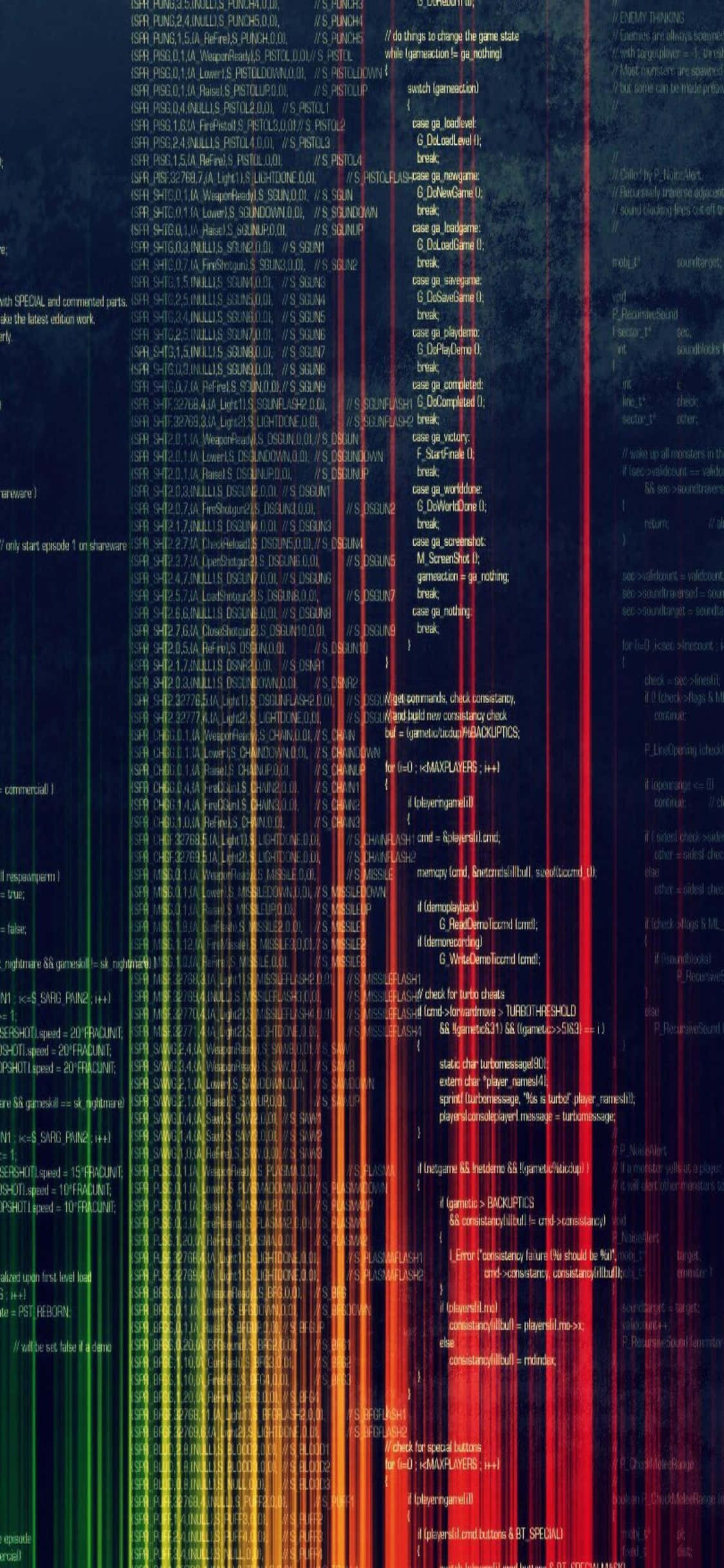Fondo de Programación para iPhone Xs con Glitch Fondos de pantalla