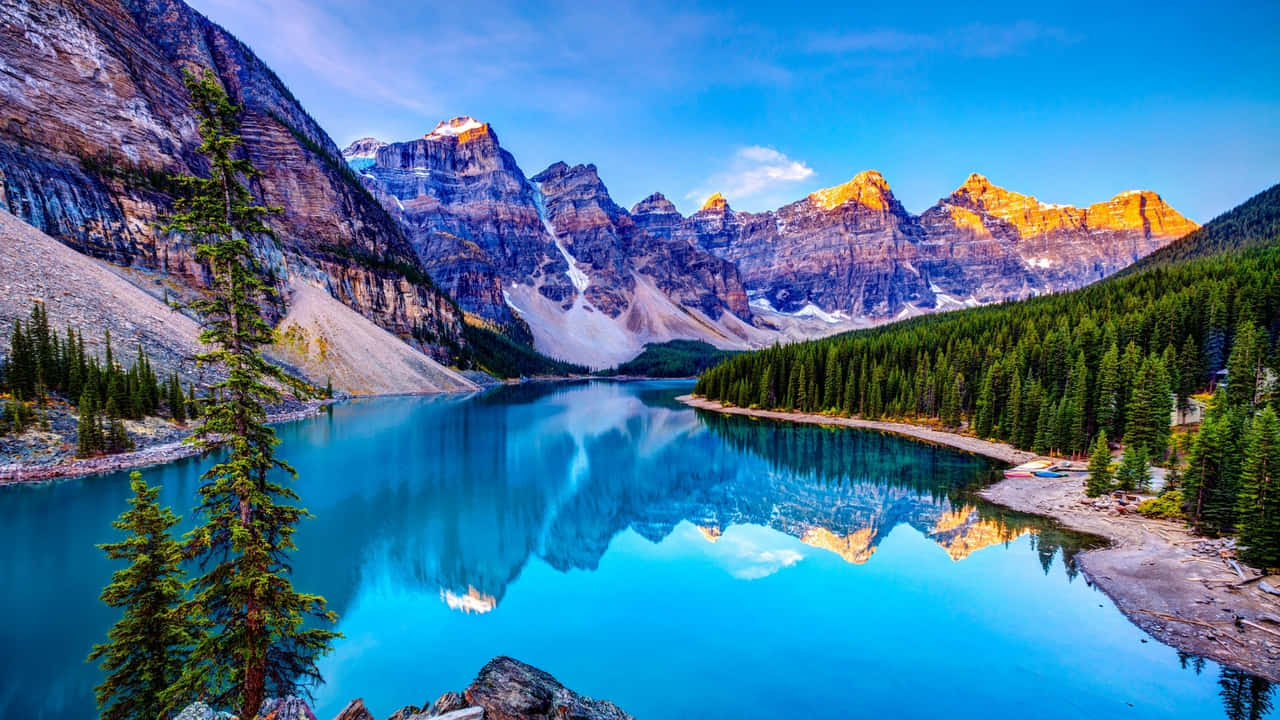 Fondo de río y montañas en la naturaleza 720p Fondos de pantalla