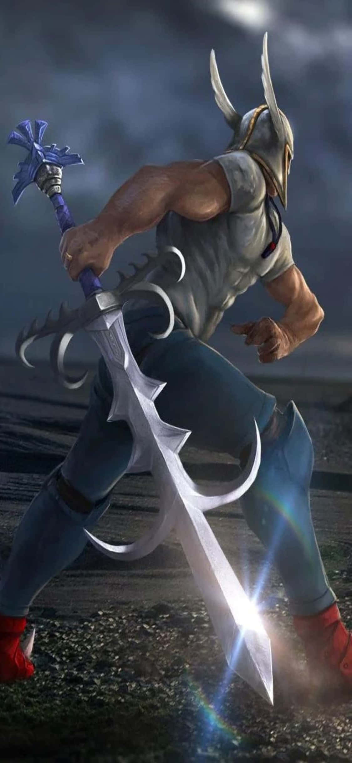 Fondo de Runescape con Elvemage Empuñando una Espada para iPhone XS Fondos de pantalla