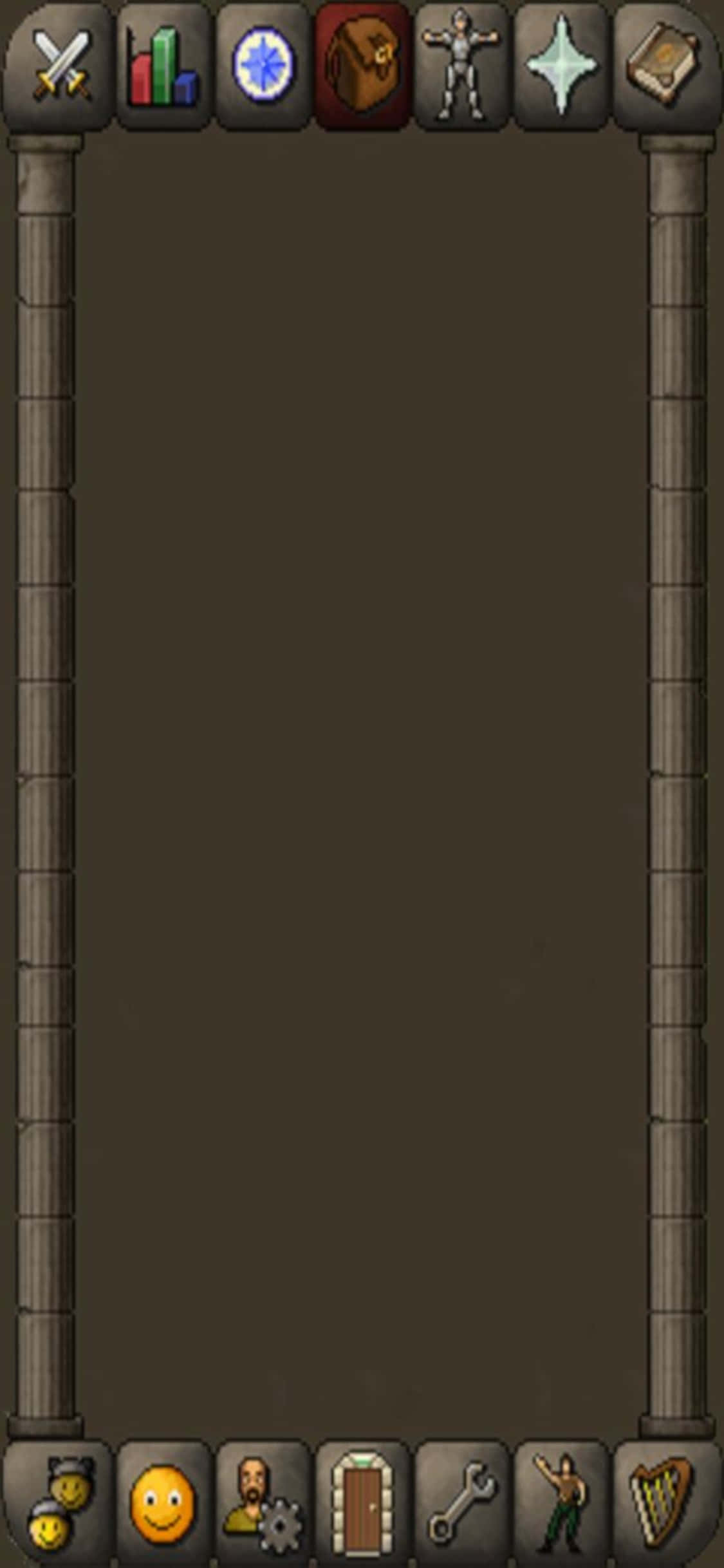 Fondo de Runescape Oldschool para iPhone X con Inventario Fondos de pantalla