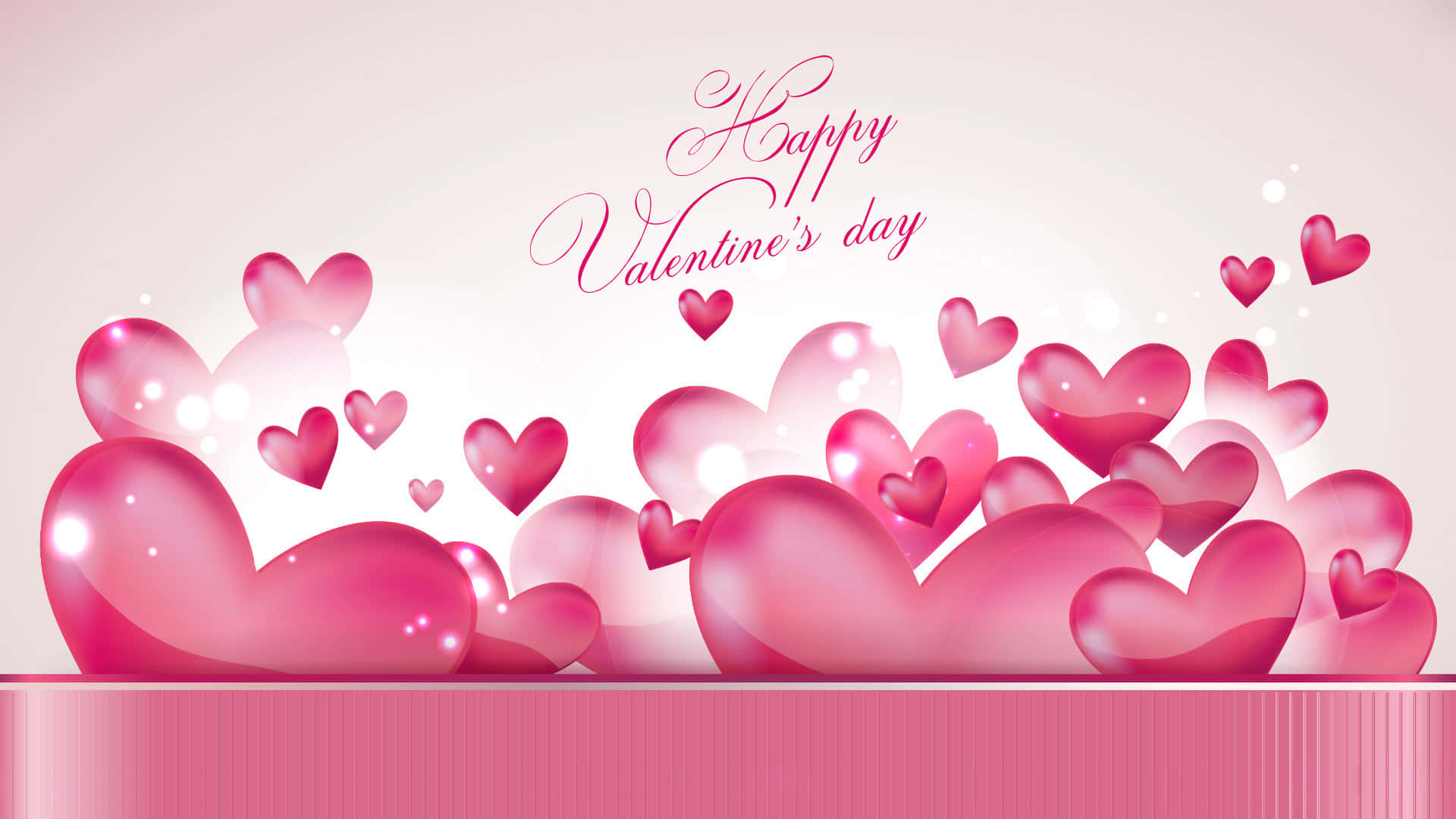 Fondo de Saludo de San Valentín con Corazones Degradados en Rosa Fondos de pantalla