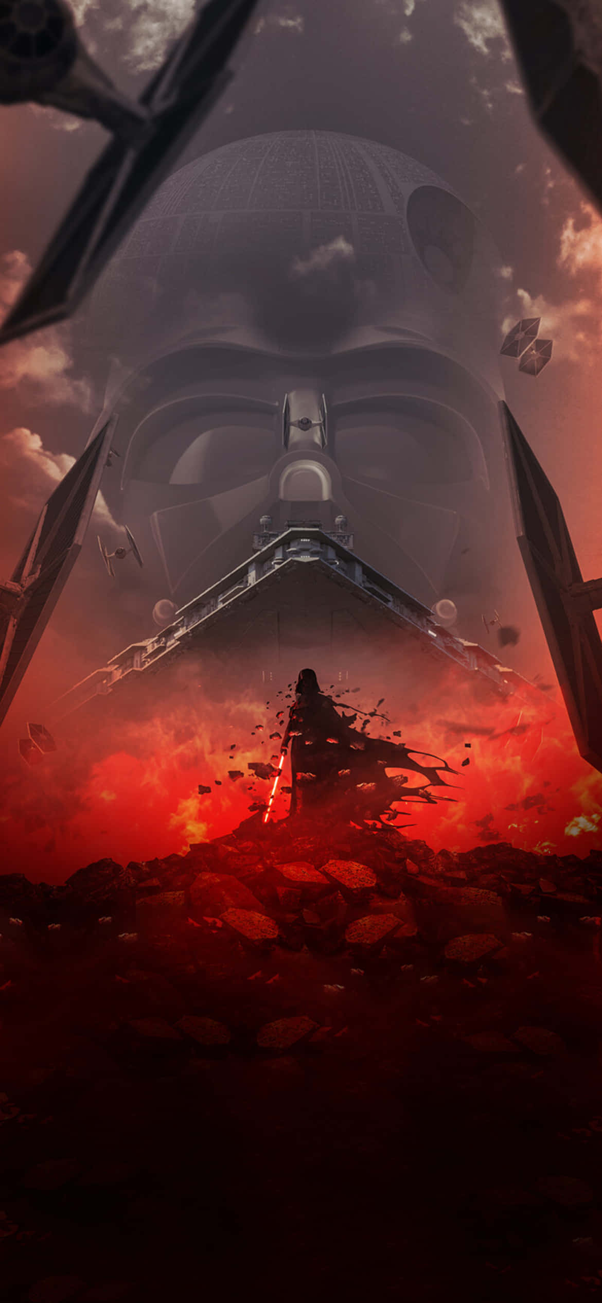 Fondo de Silueta de Darth Vader de Star Wars Fondos de pantalla