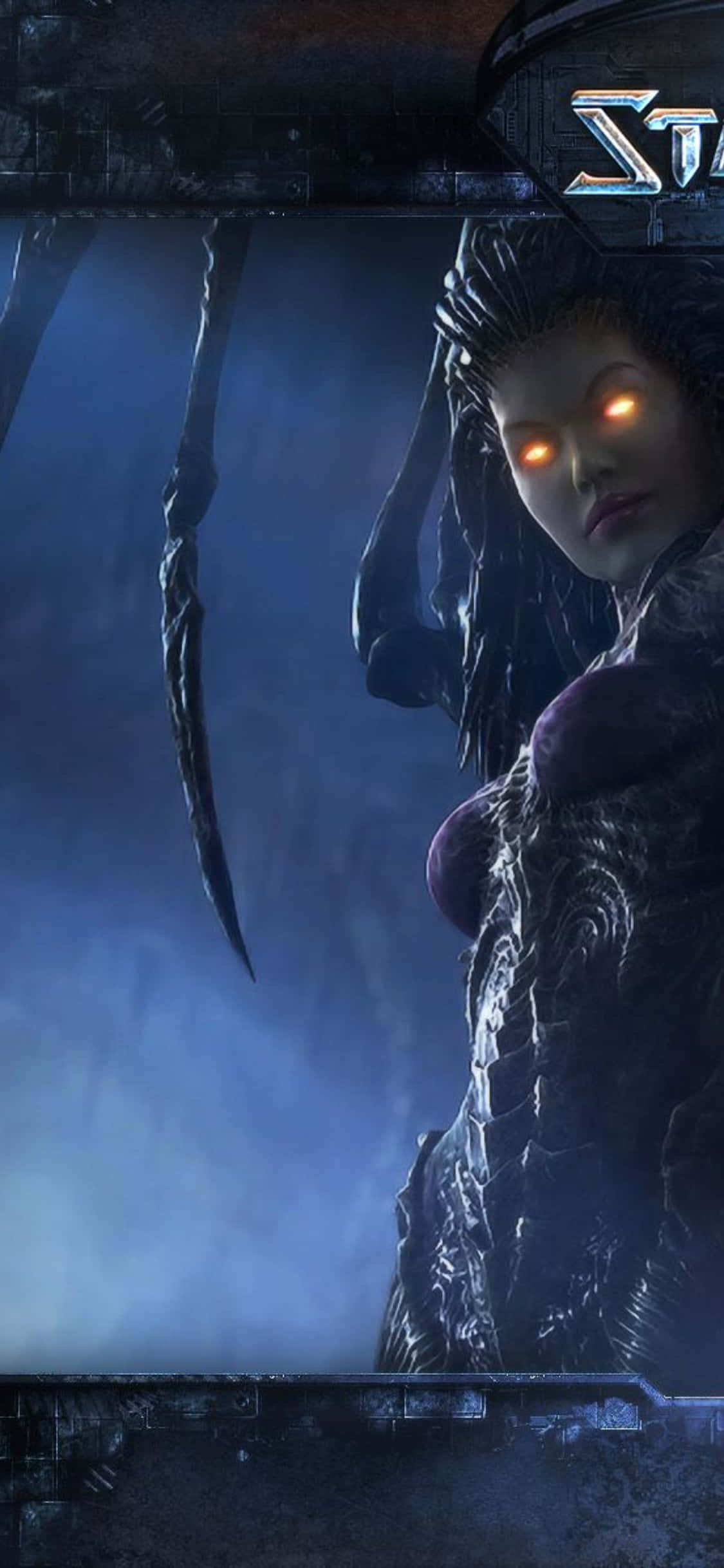 Fondo de StarCraft II para iPhone X con Ojos Amarillos Fondos de pantalla