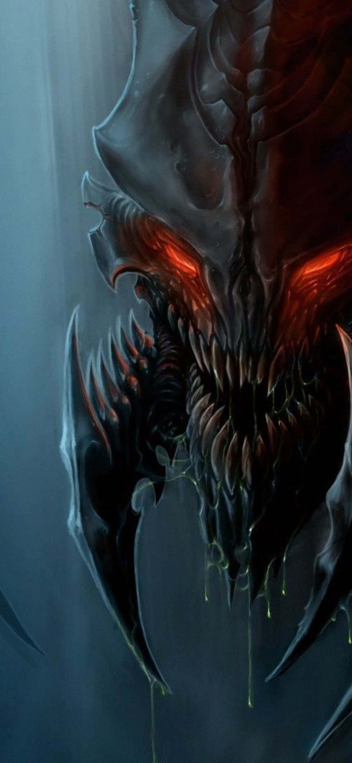 Fondo de StarCraft II para iPhone X: Ojos Rojos Fondos de pantalla