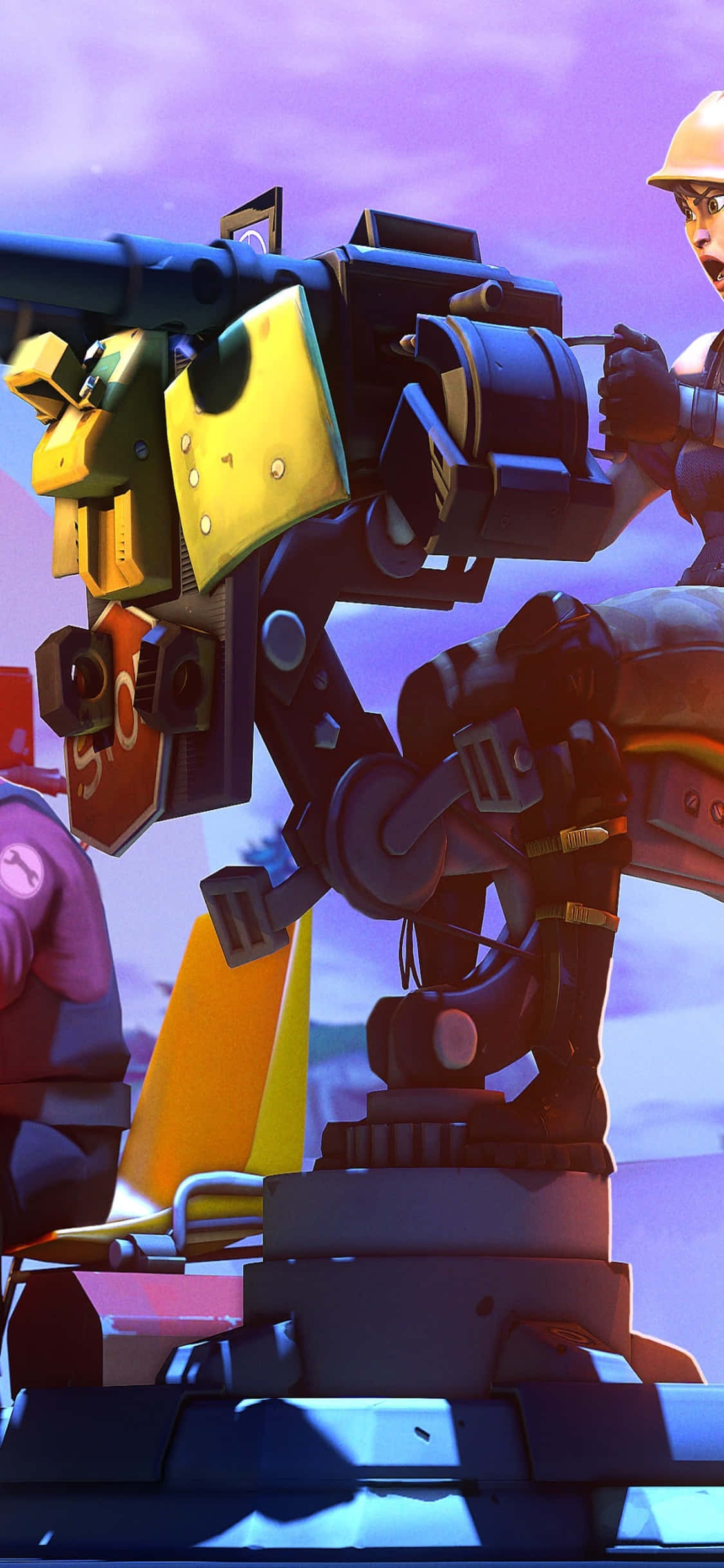 Fondo de TF2 para iPhone XS: Ingeniero manejando su centinela Fondos de pantalla