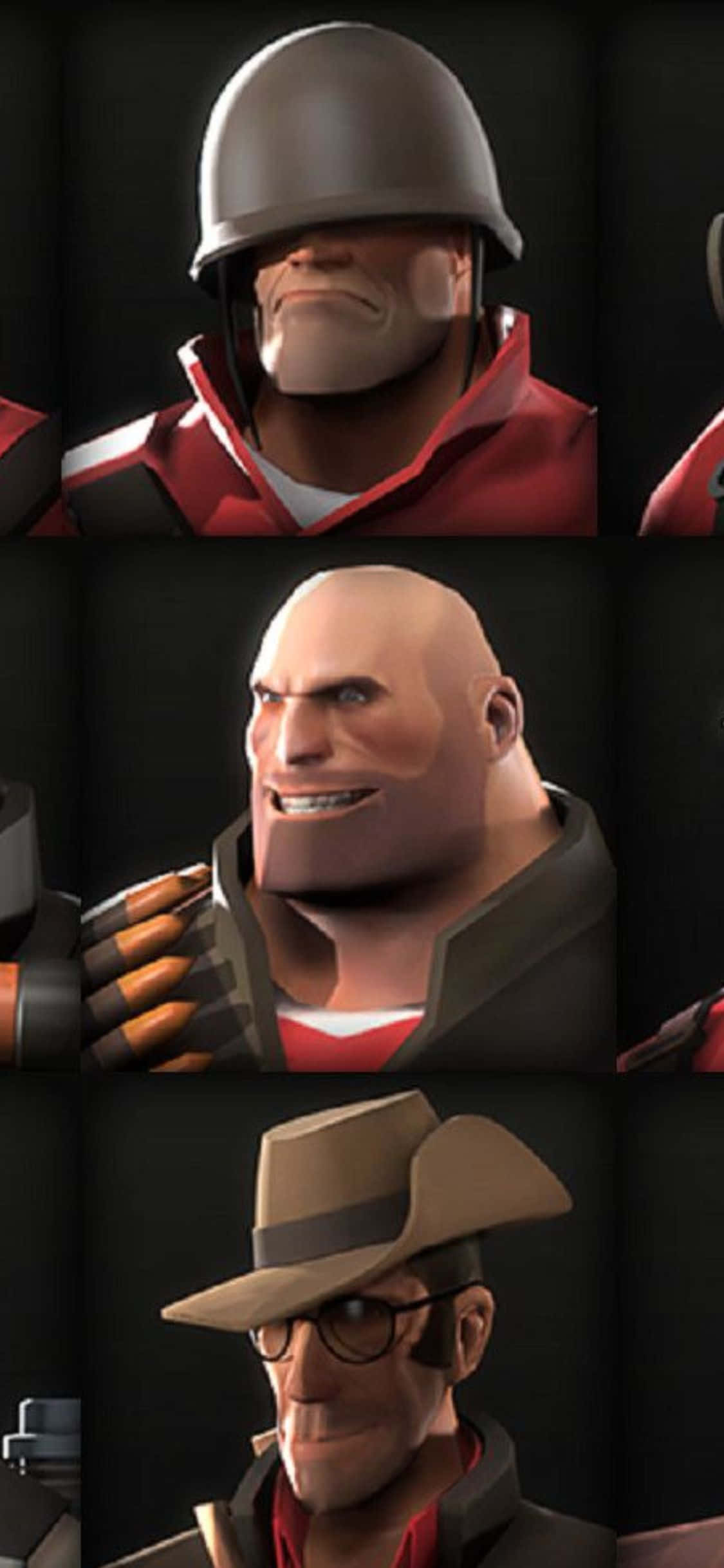 Fondo de TF2 para iPhone XS: Soldado, Heavy y Francotirador Fondos de pantalla