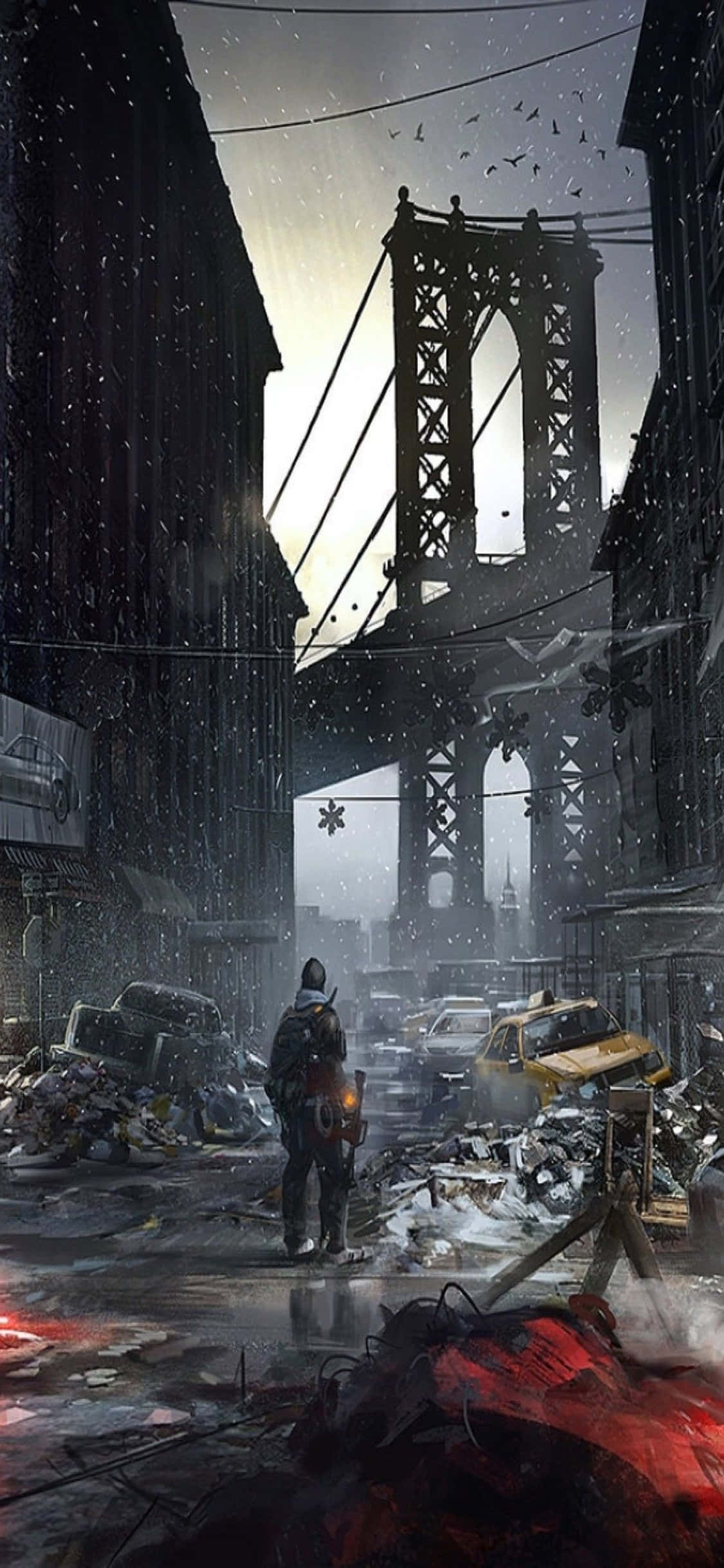 Fondo de The Division para iPhone XS: Calle Arruinada de Nueva York Fondos de pantalla