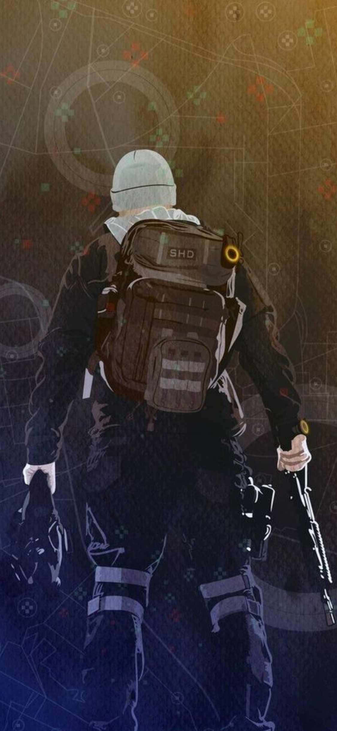 Fondo de The Division para iPhone XS: Hombre con Mochila Fondos de pantalla