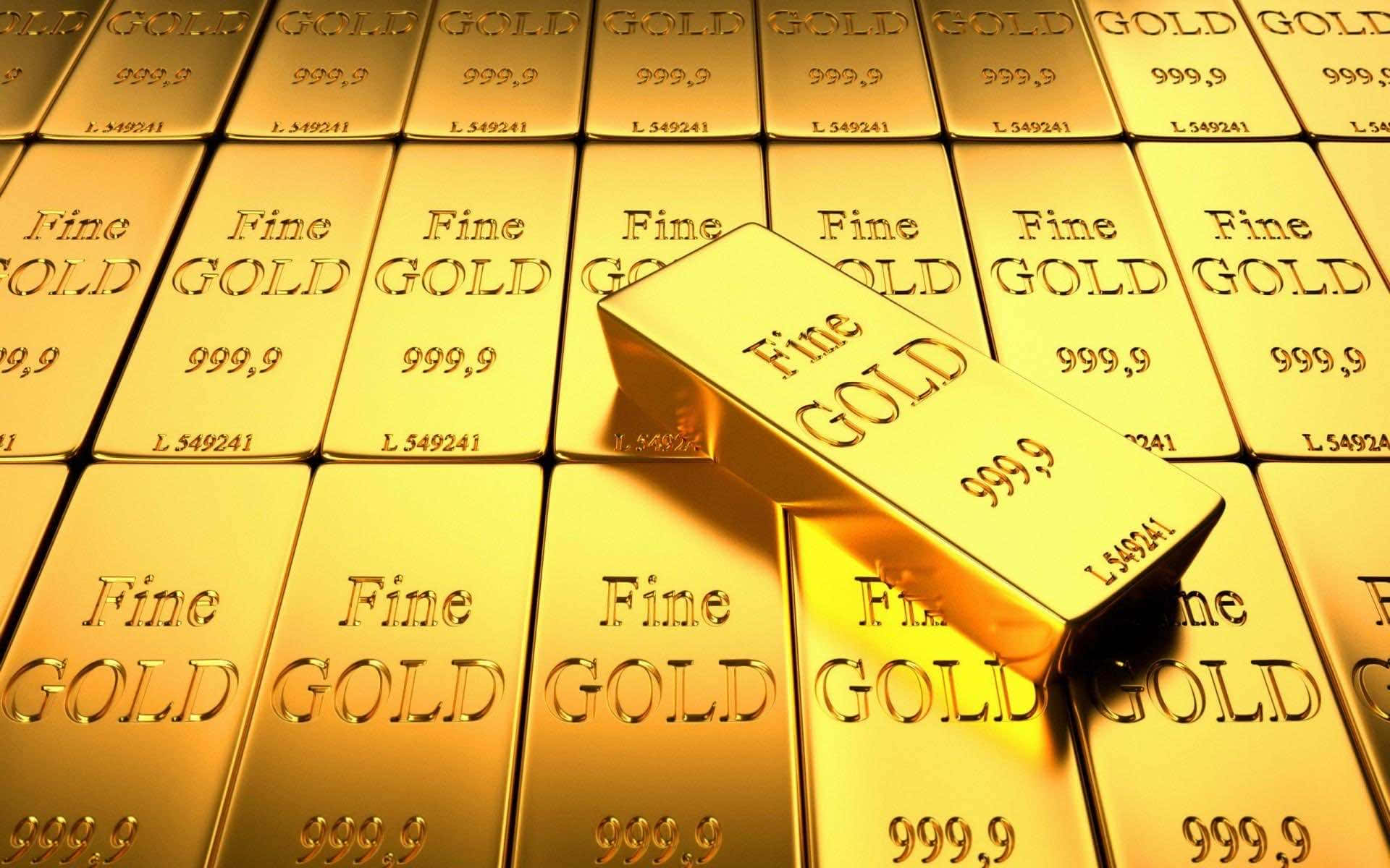 Fondo de Varios Lingotes de Oro Fondos de pantalla