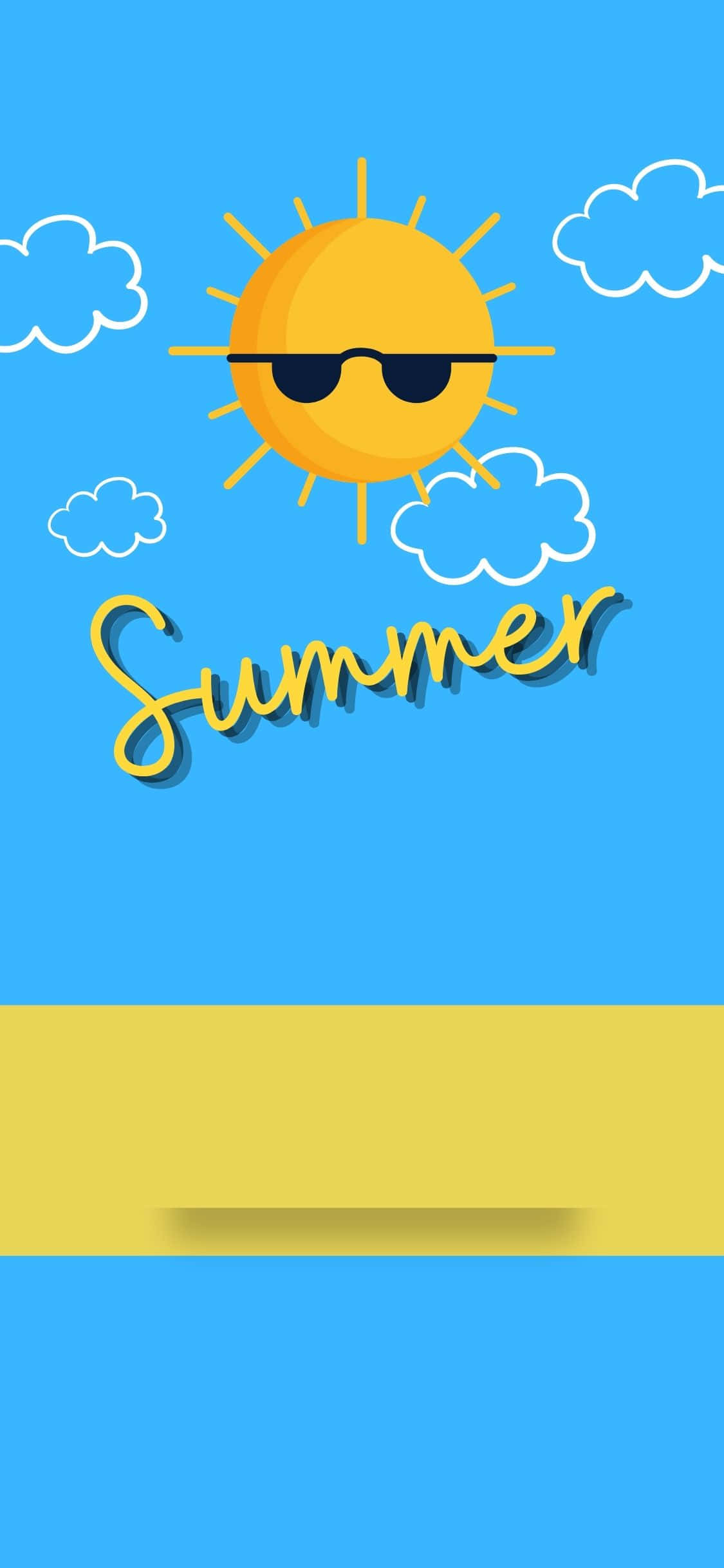 Fondo de Verano para iPhone X con Sol Usando Lentes de Sol Fondos de pantalla