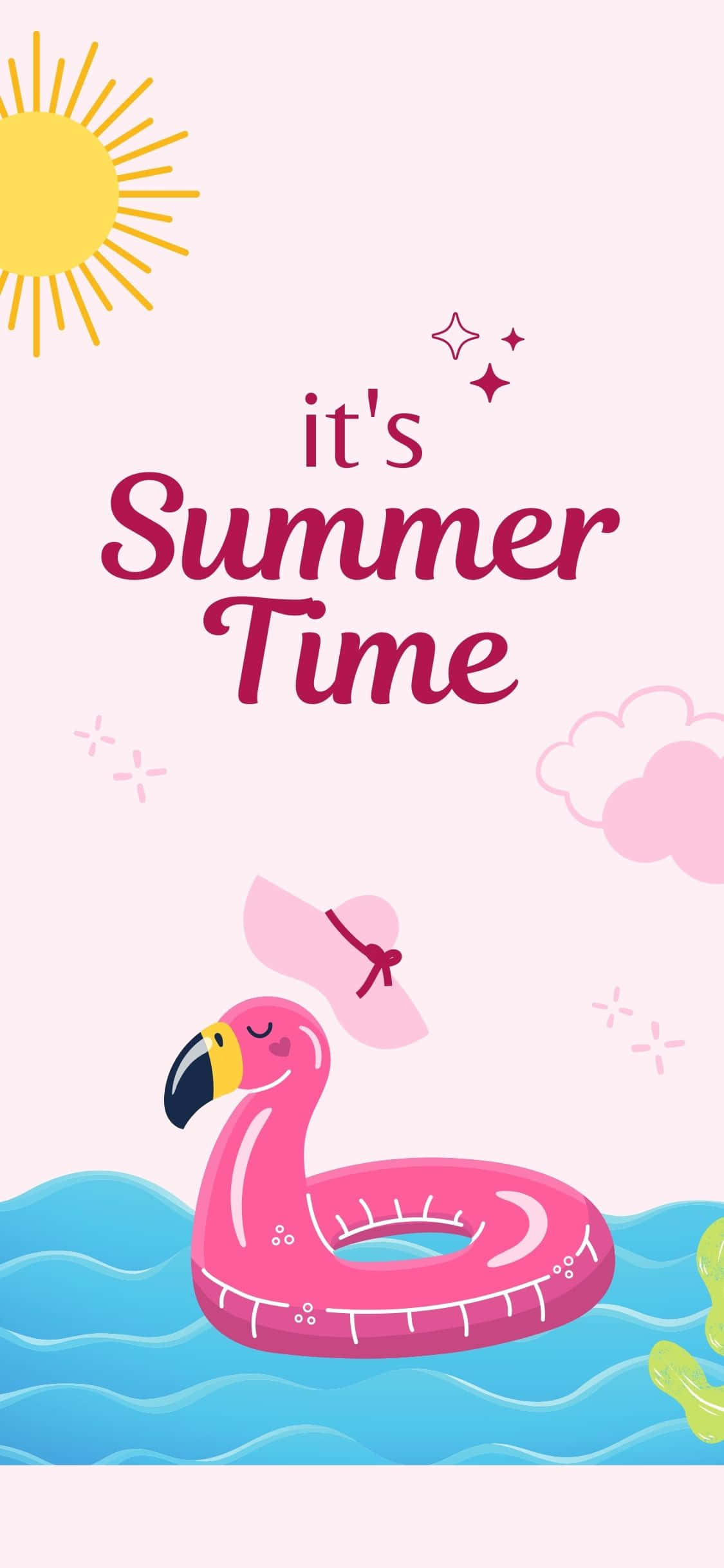 Fondo de Verano Flamenco Salvavidas para iPhone X Fondos de pantalla