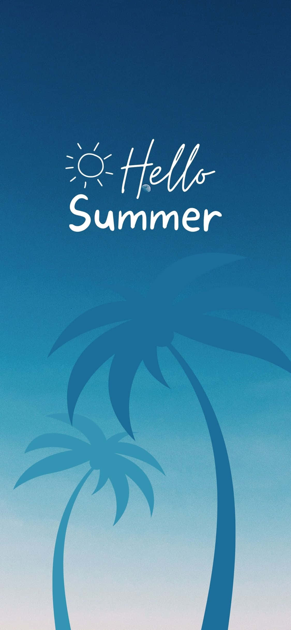 Fondo de Verano para iPhone X con Silueta de Palmera Fondos de pantalla