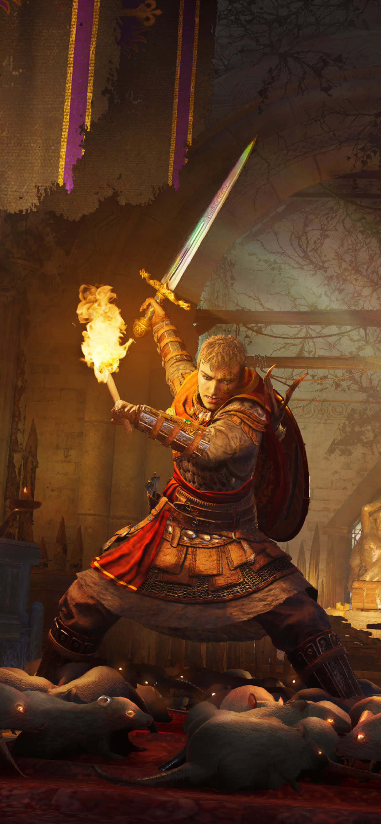Fondo de Vikingo Nórdico para iPhone XS Max de Assassin's Creed Valhalla Fondos de pantalla