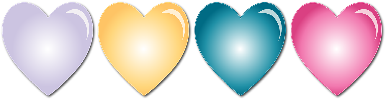 Fondo degradado con corazones coloridos Fondos de pantalla
