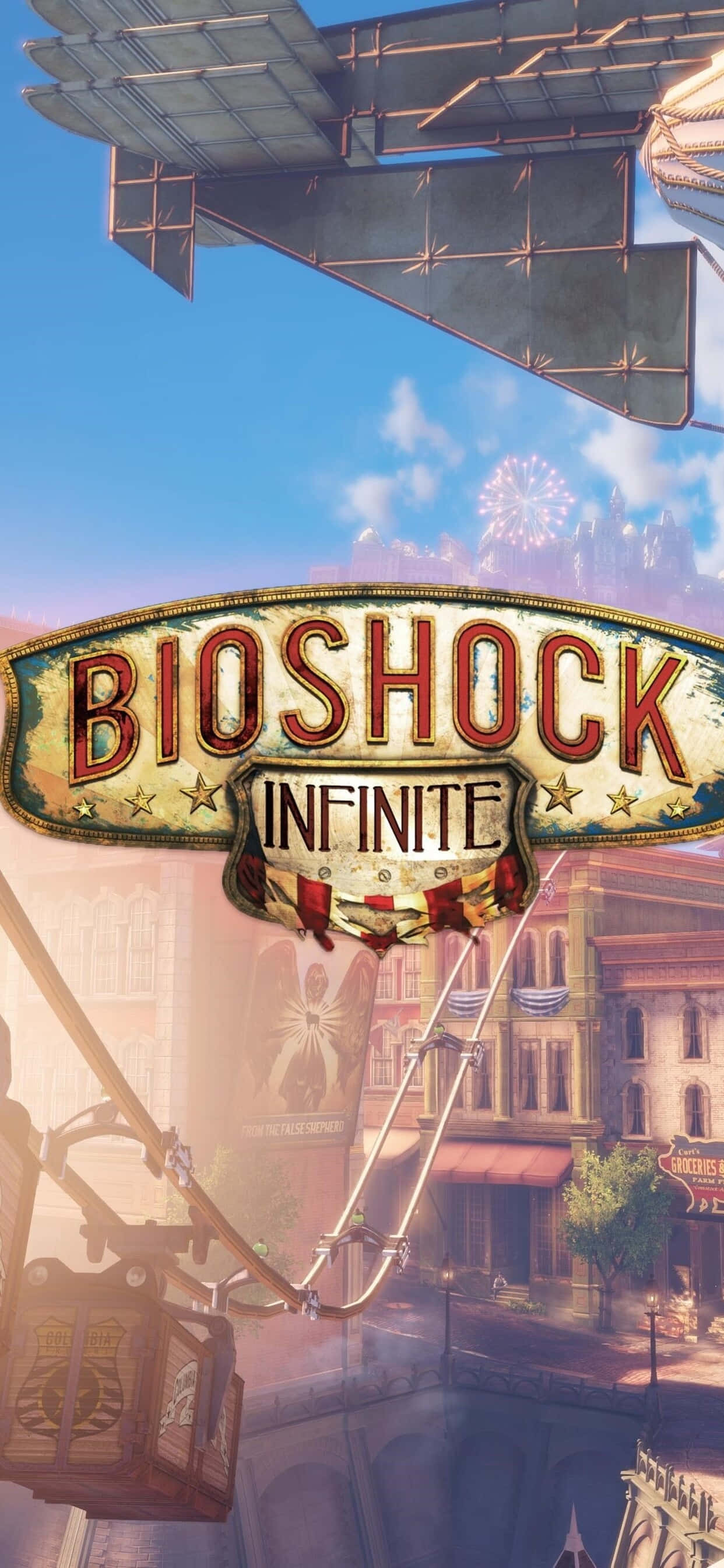 Fondo del Logotipo de Bioshock Infinite para iPhone XS Max Fondos de pantalla
