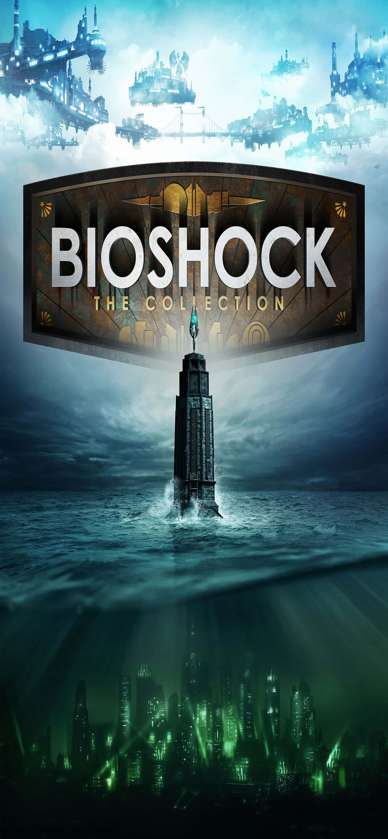 Fondo del Mundo Bidimensional de Bioshock Infinite para iPhone XS Max Fondos de pantalla