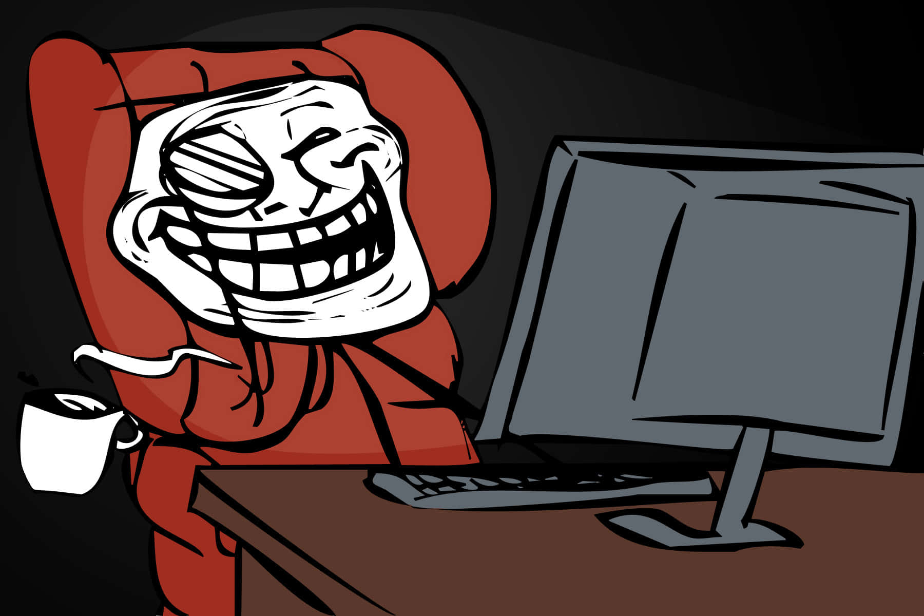 Fondo divertido del meme Troll Face Fondos de pantalla