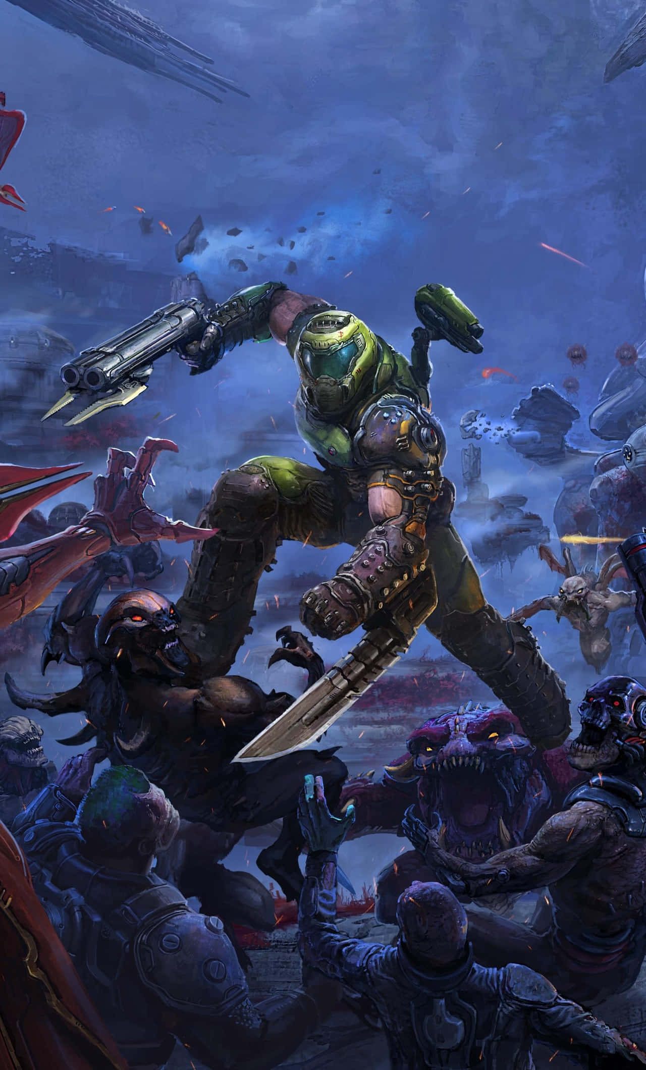 Fondo Doom Guy Pixel 3xl Doom Eternal Monstruo Fondos de pantalla