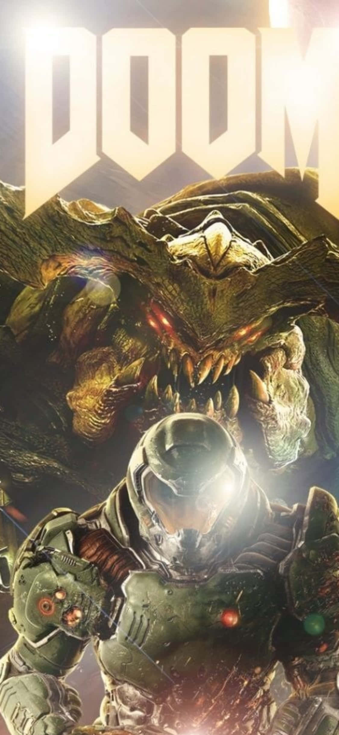Fondo de Doomguy Monstruo para iPhone Xs Fondos de pantalla