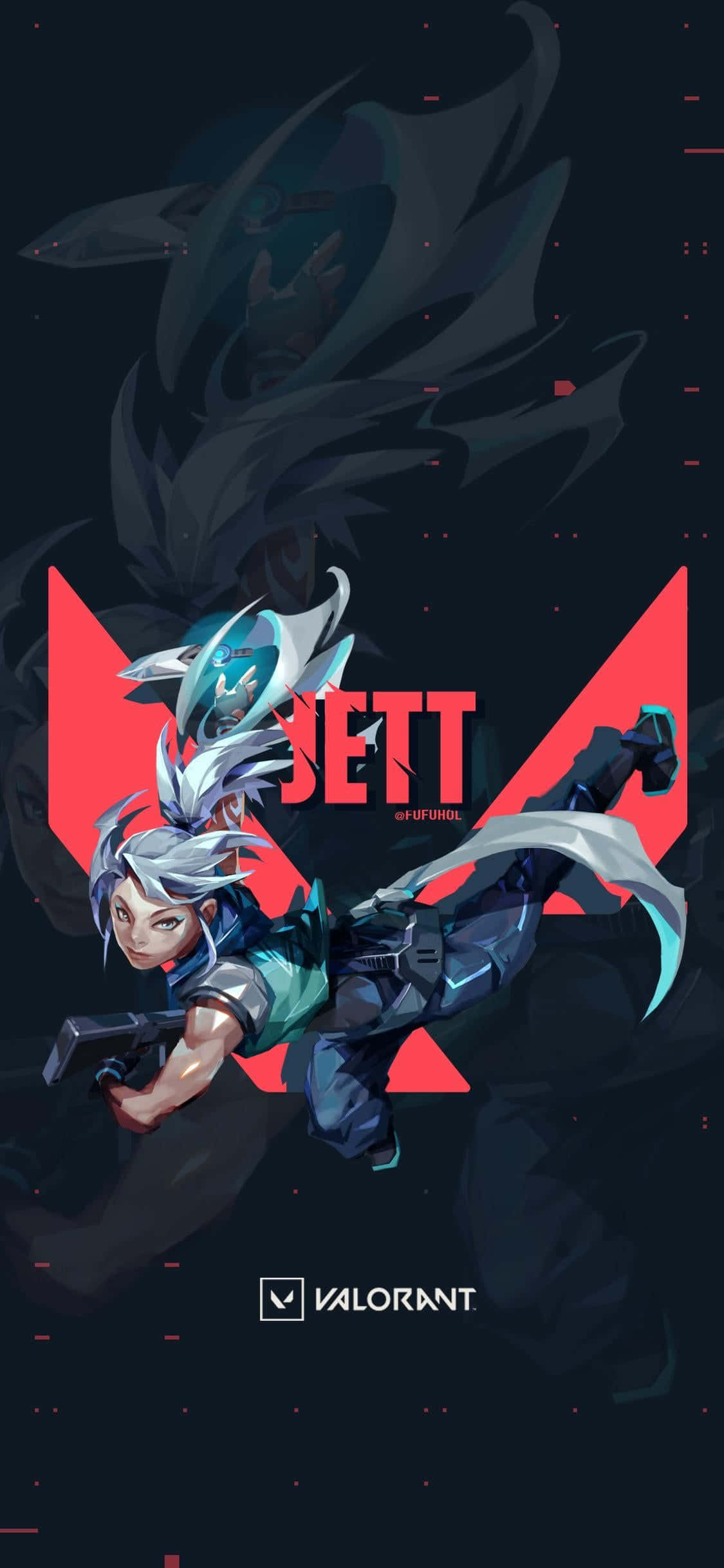Fondo de Valorant para iPhone X de la Agente Duelista Jett Fondos de pantalla
