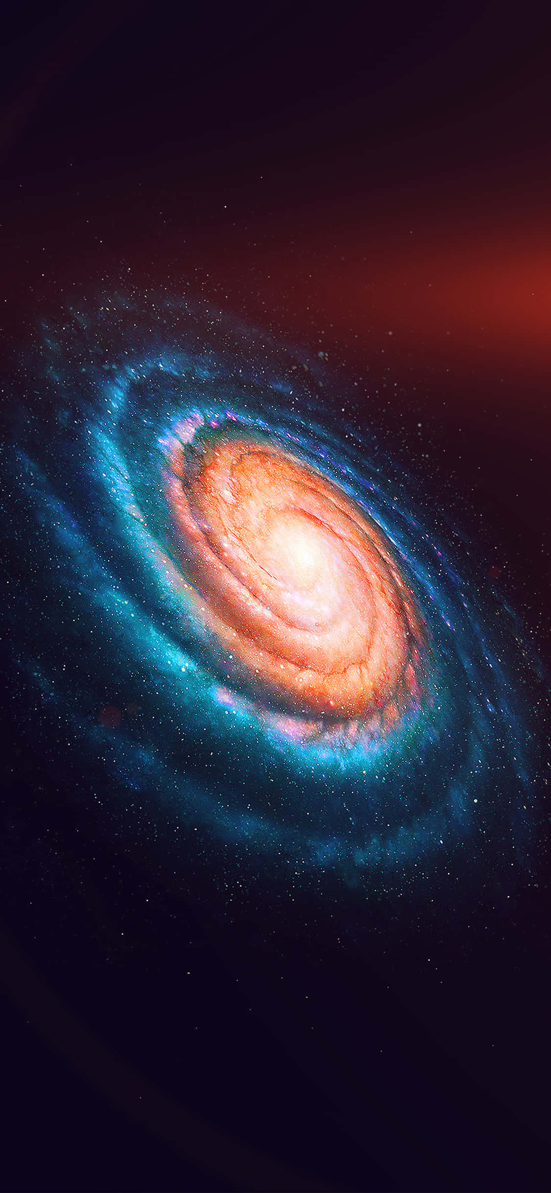 Fondo de galaxia espacial azul y naranja Fondos de pantalla