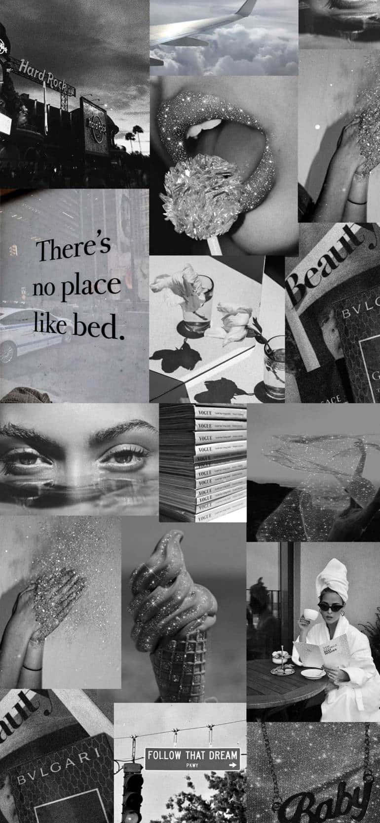 Fondo estético collage blanco y negro Fondos de pantalla