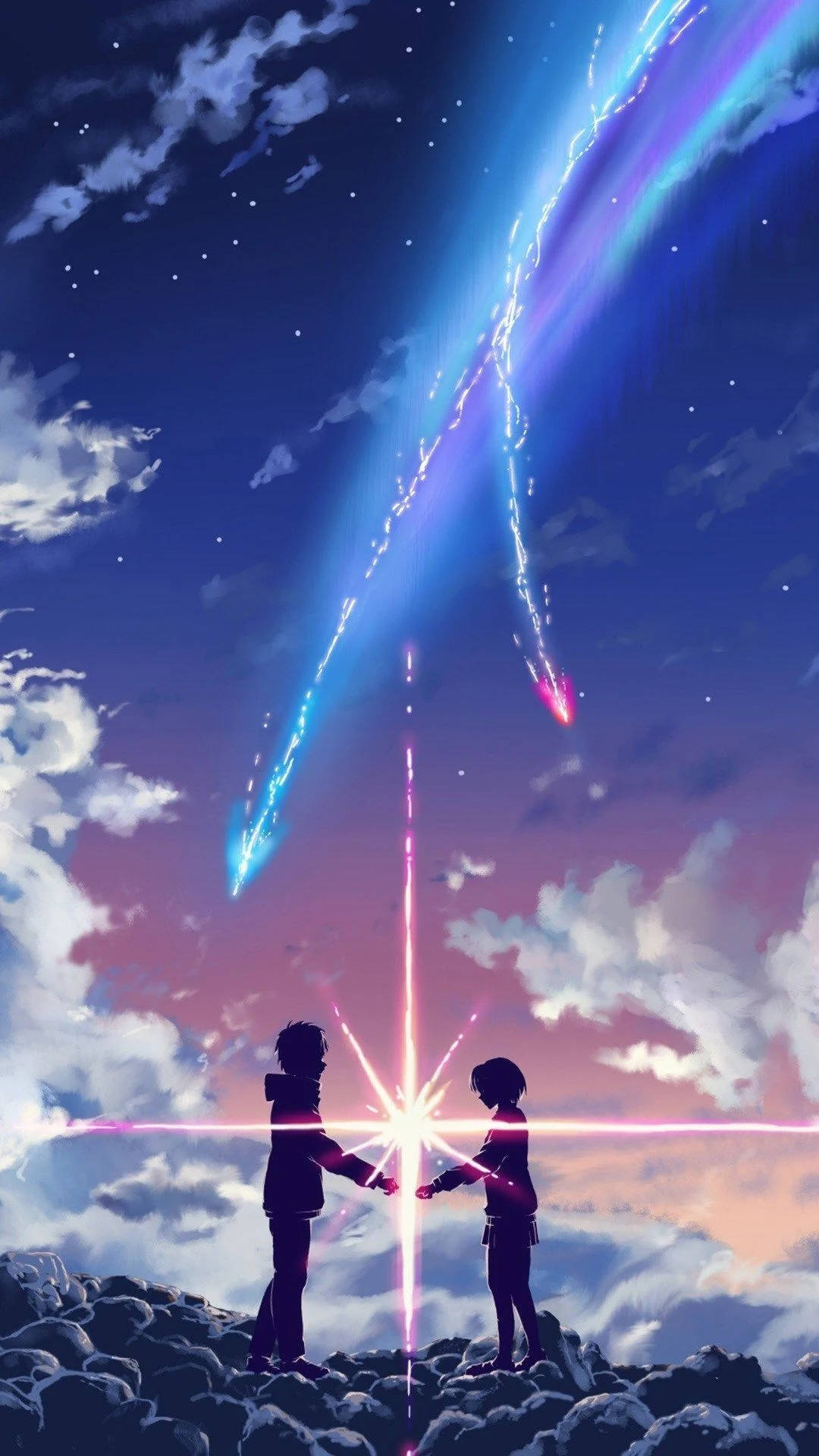 Fondo Estético de Teléfono con Estrellas Fugaces Fondos de pantalla