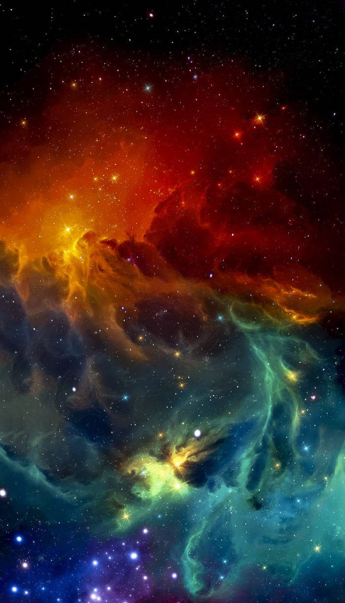 Fondo estético espacial colorido para iPhone 11 Fondos de pantalla