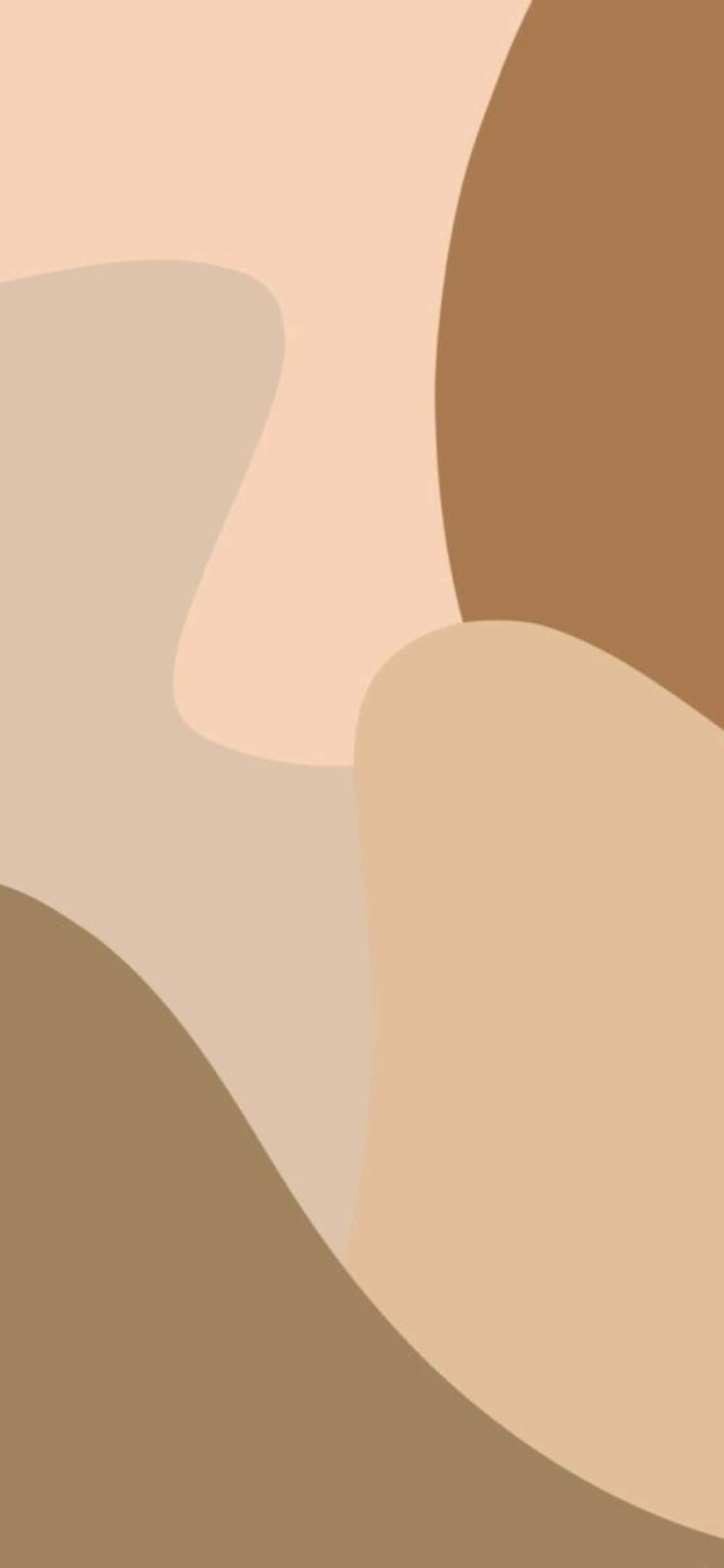 Fondo Estético Minimalista Beige y Café para iPhone X Fondos de pantalla