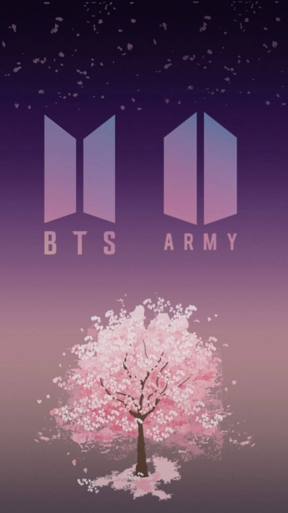 Logo estético púrpura de BTS ARMY