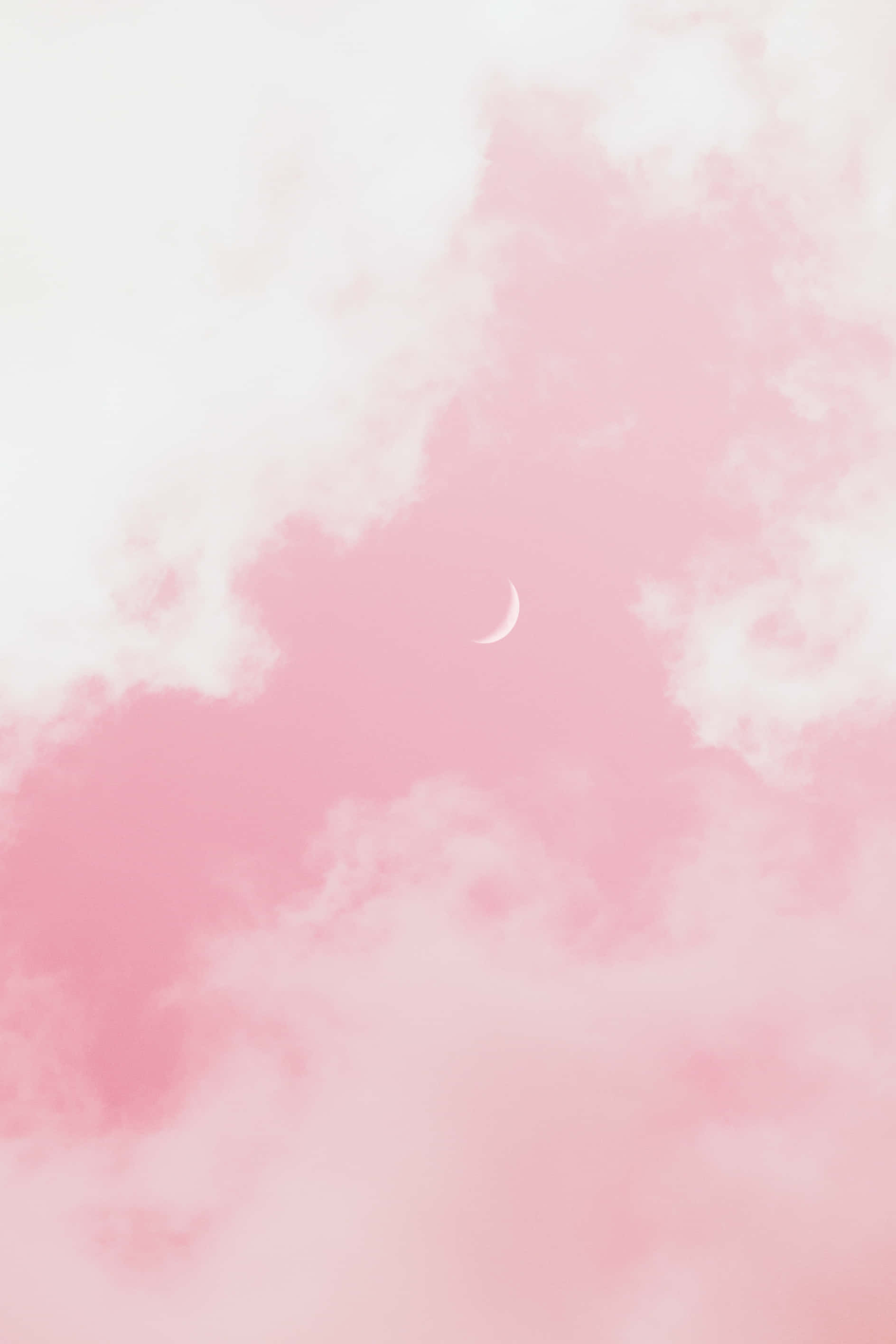 Fondo estético rosa de luna creciente Fondos de pantalla