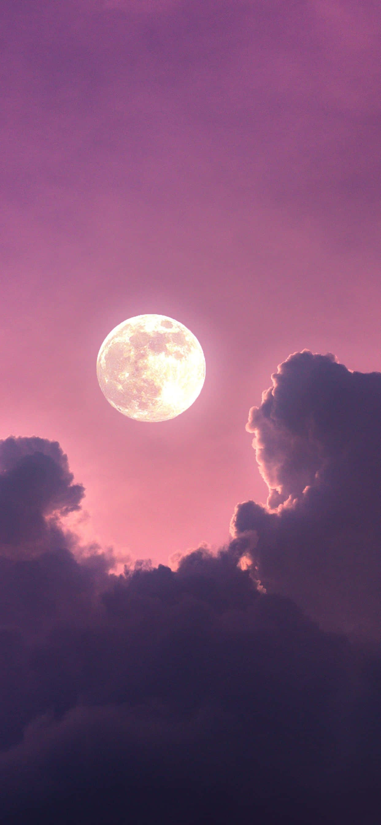 Fondo estético rosa de luna llena Fondos de pantalla