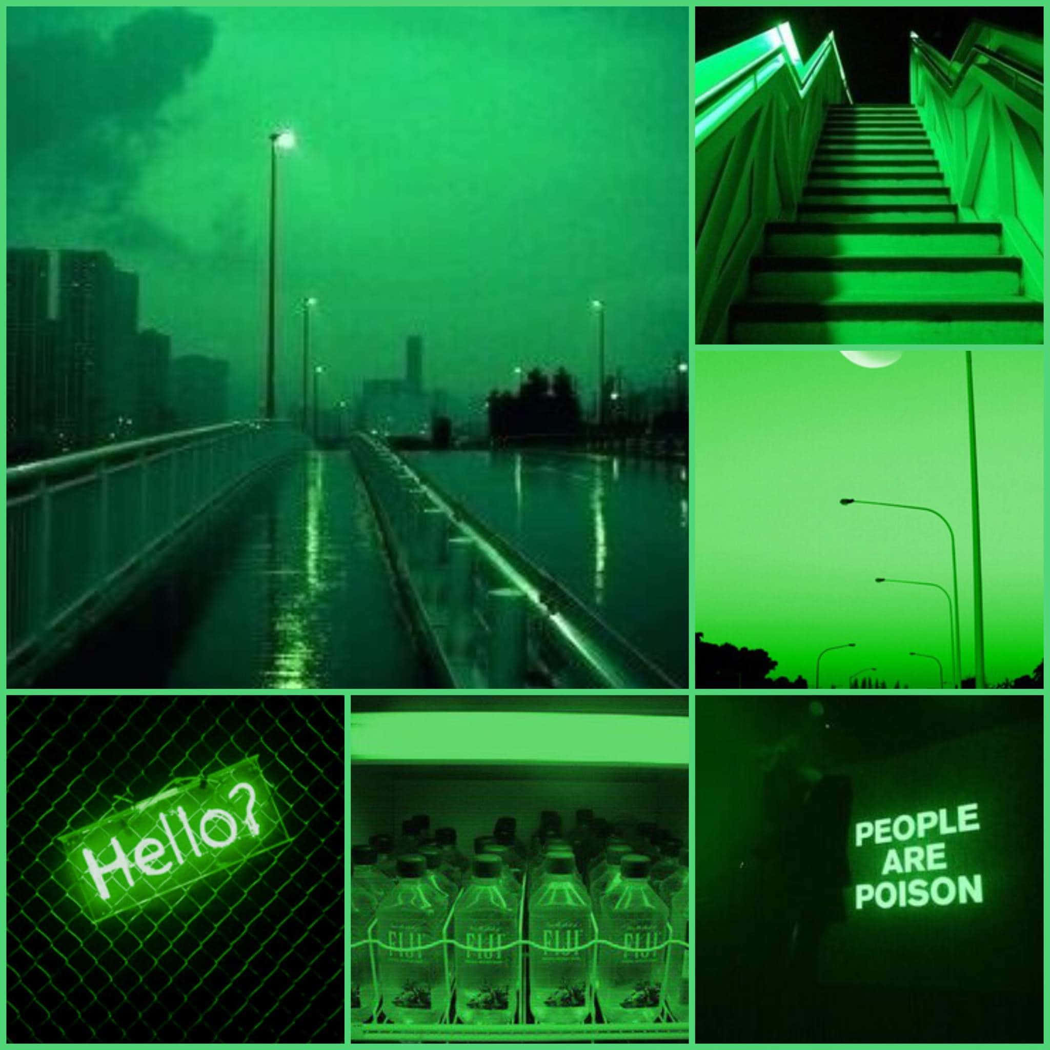 Fondo estético verde neón vibrante Fondos de pantalla