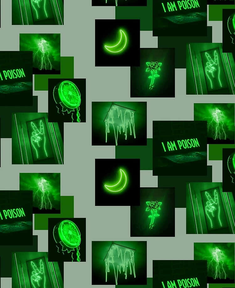 Fondo estético verde neón vibrante Fondos de pantalla