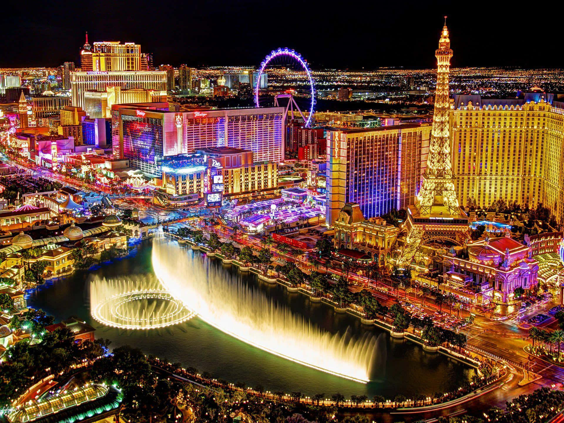 Fondo Famoso de la Fuente Bellagio en Las Vegas Fondos de pantalla