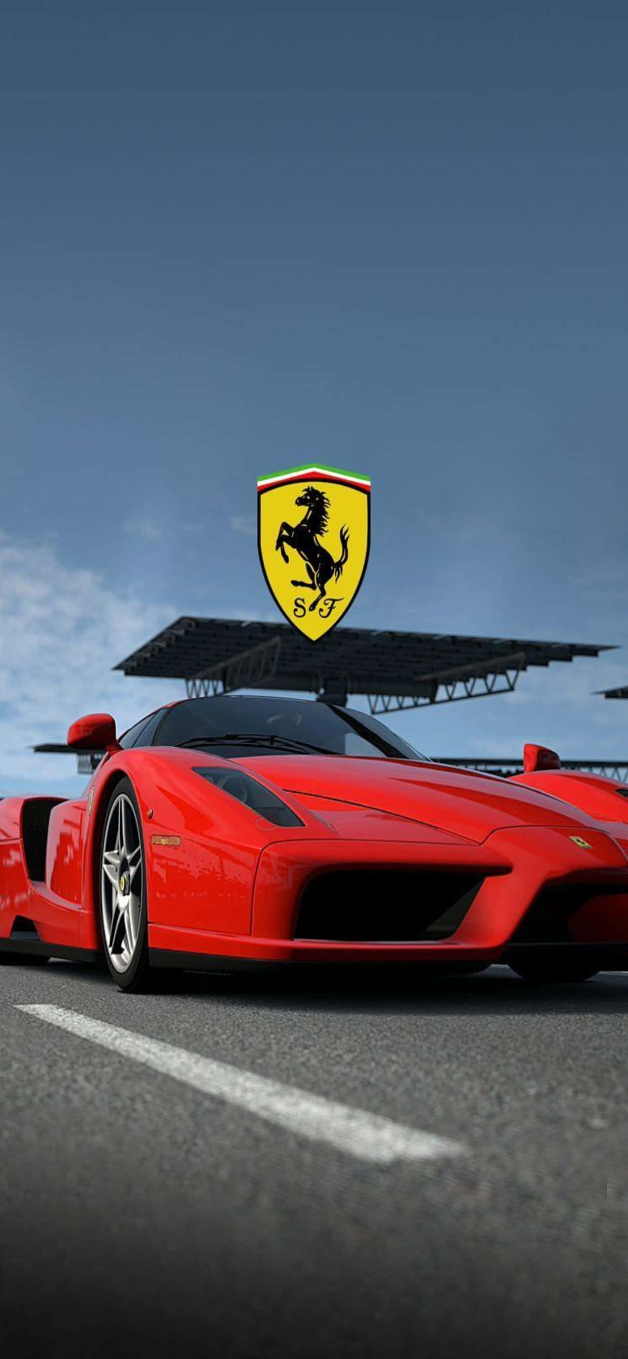 Fondo Ferrari para iPhone XS Max Ferrari Enzo Rojo con Logo Fondos de pantalla