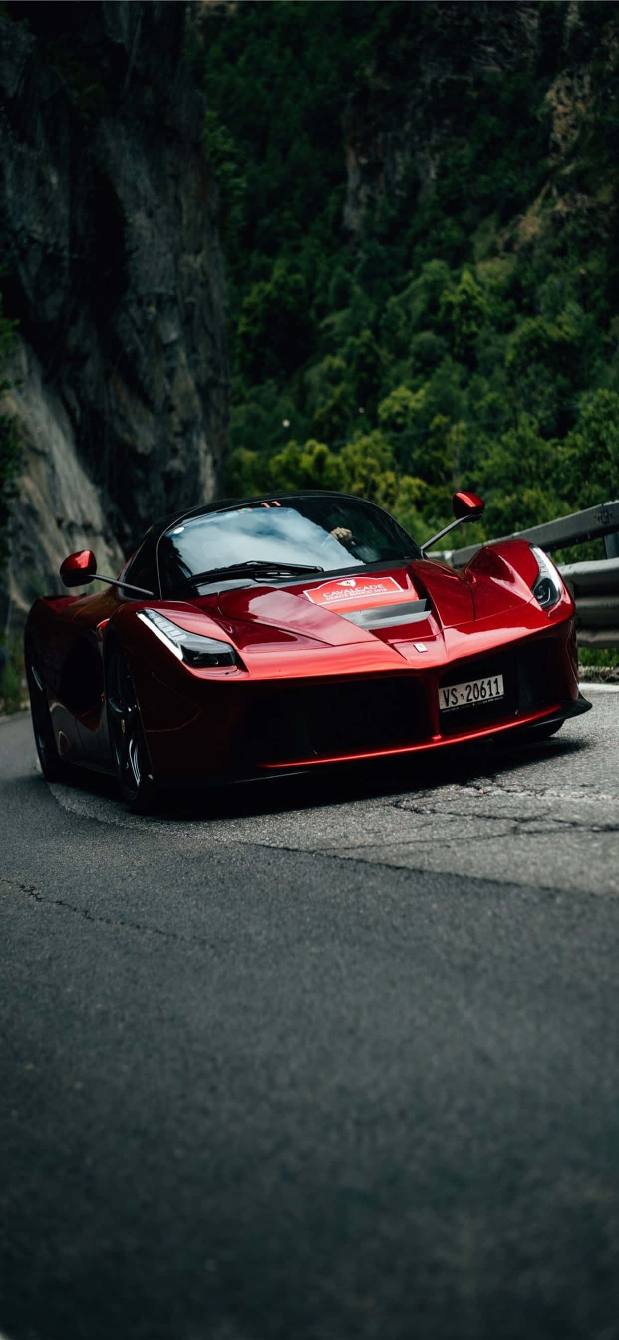 Fondo Ferrari para iPhone XS Max LaFerrari Rojo Brillante Fondos de pantalla