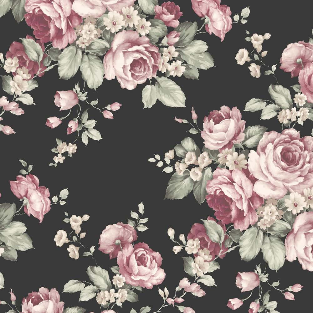 Fondo floral oscuro encantador Fondos de pantalla