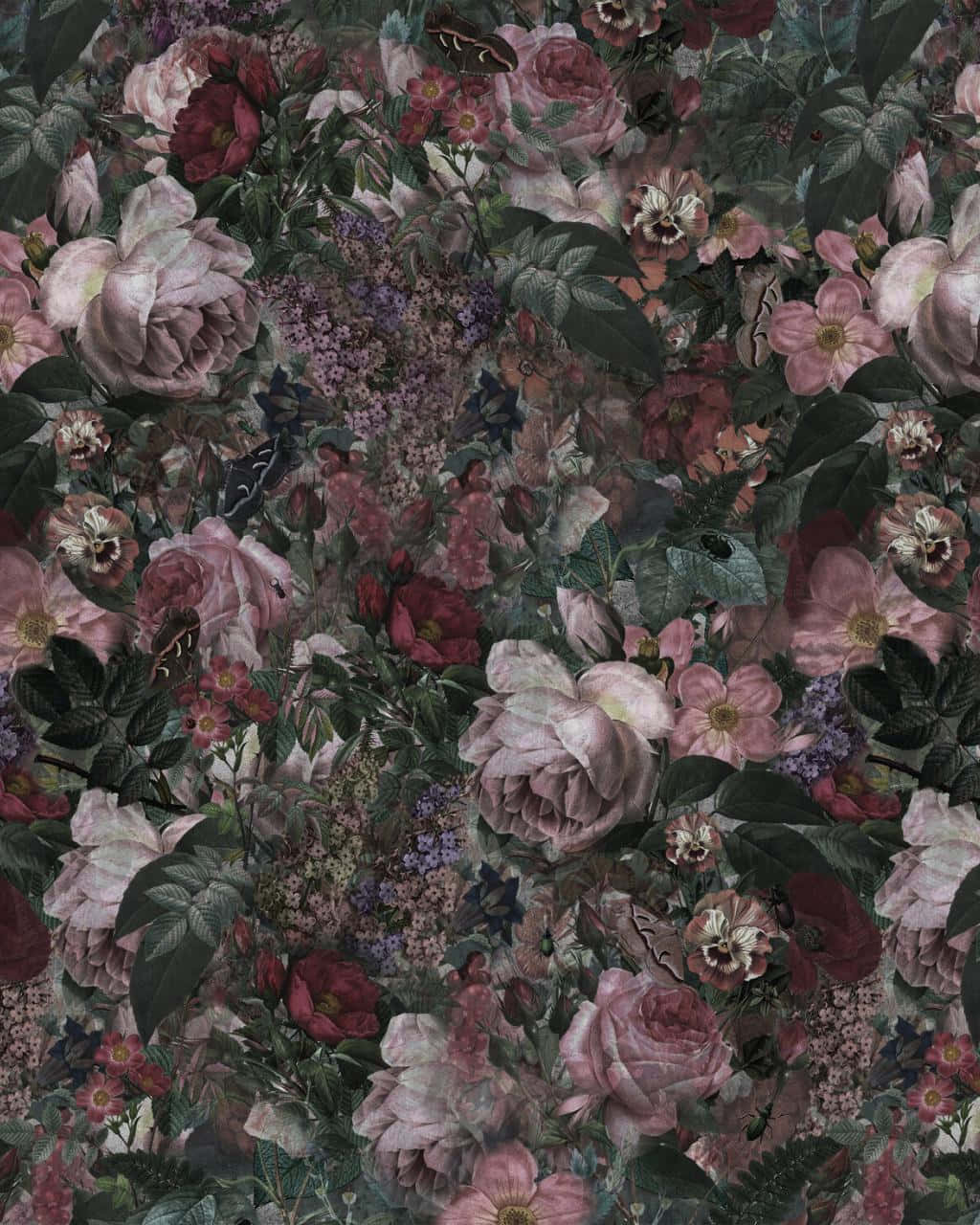Fondo Floral Oscuro Cautivador Fondos de pantalla