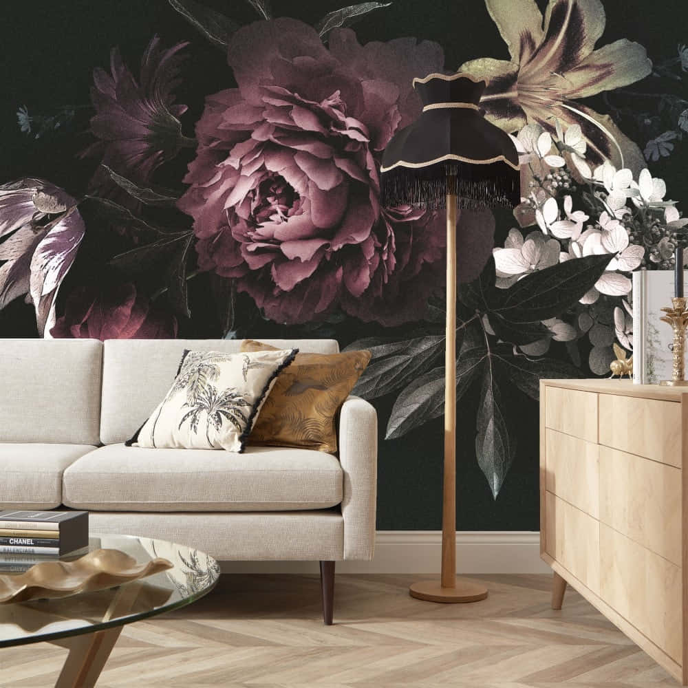 Fondo Floral Oscuro Cautivador Fondos de pantalla